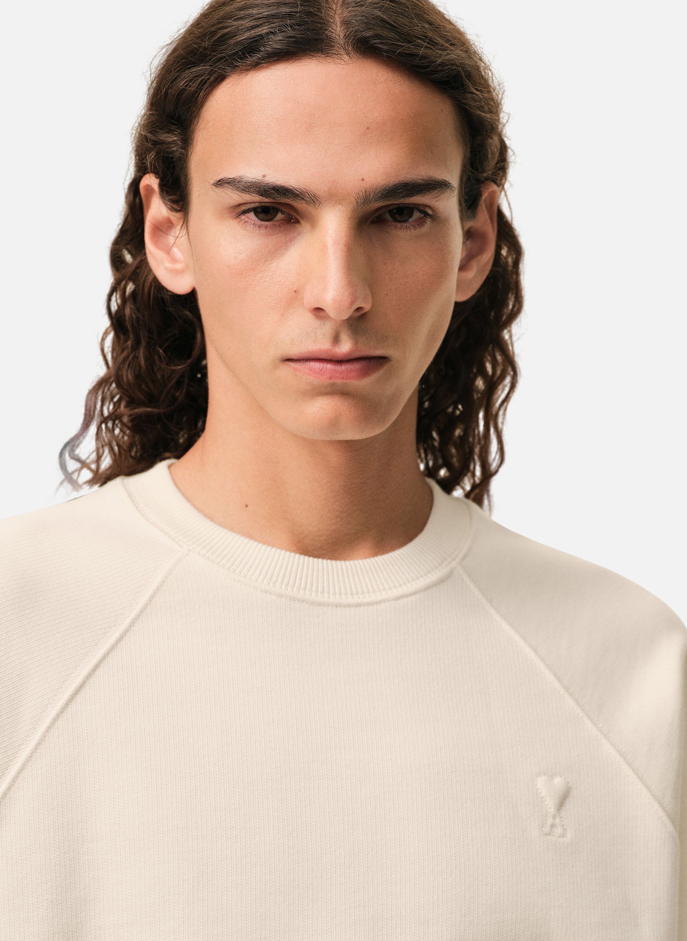 Sweatshirt Ami De Coeur En Coton unisexe AMI PARIS Blanc