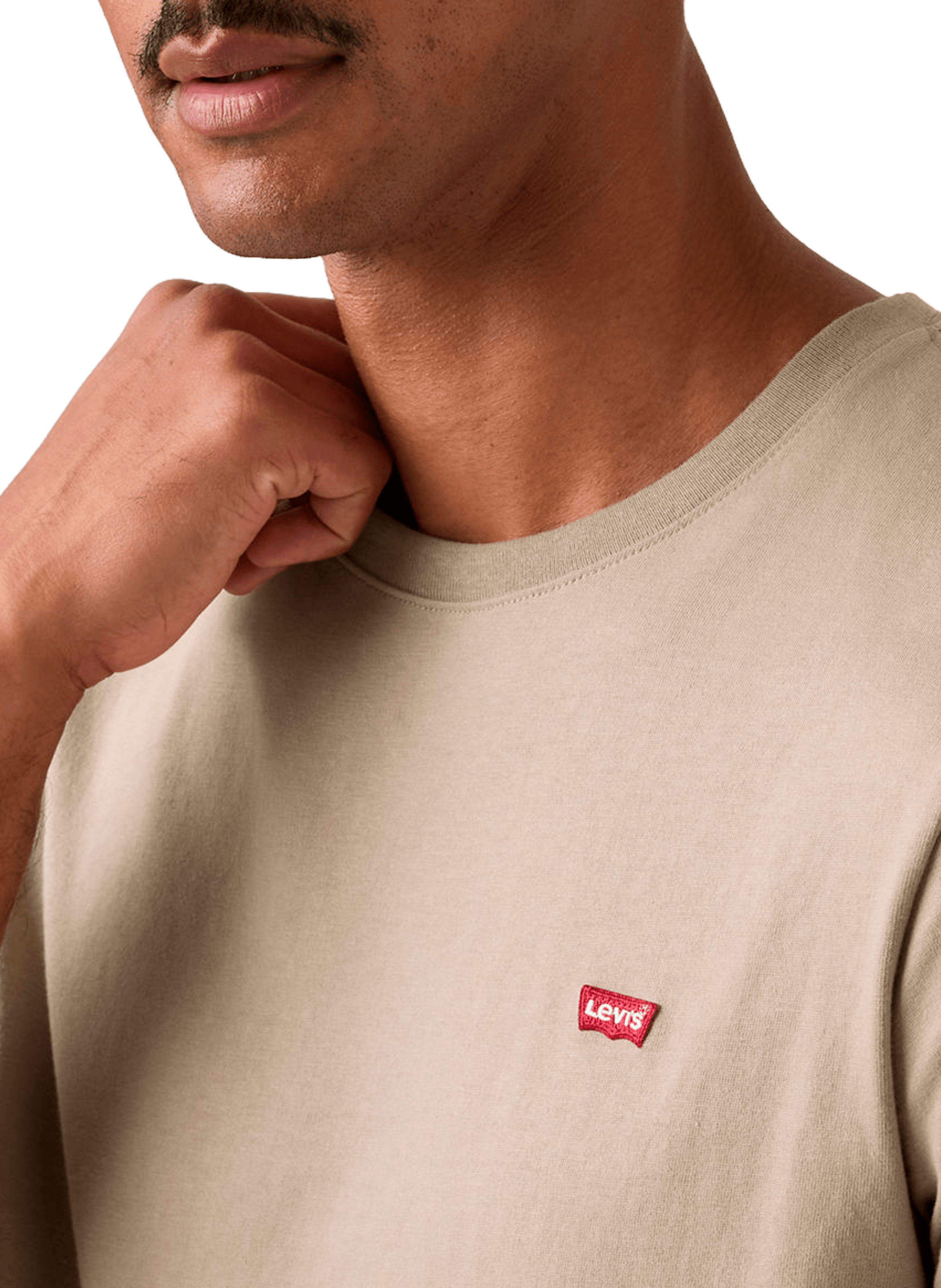 T-shirt manches courtes en coton LEVI'S Kaki