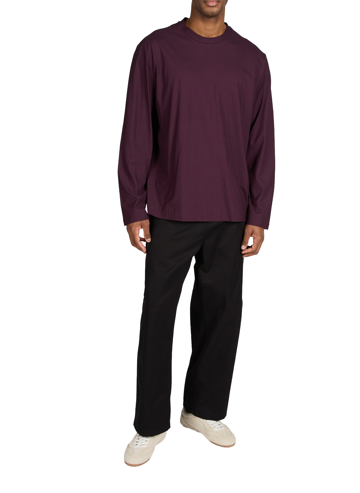 Solid color long-sleeve cotton t-shirt OUR LEGACY Purple