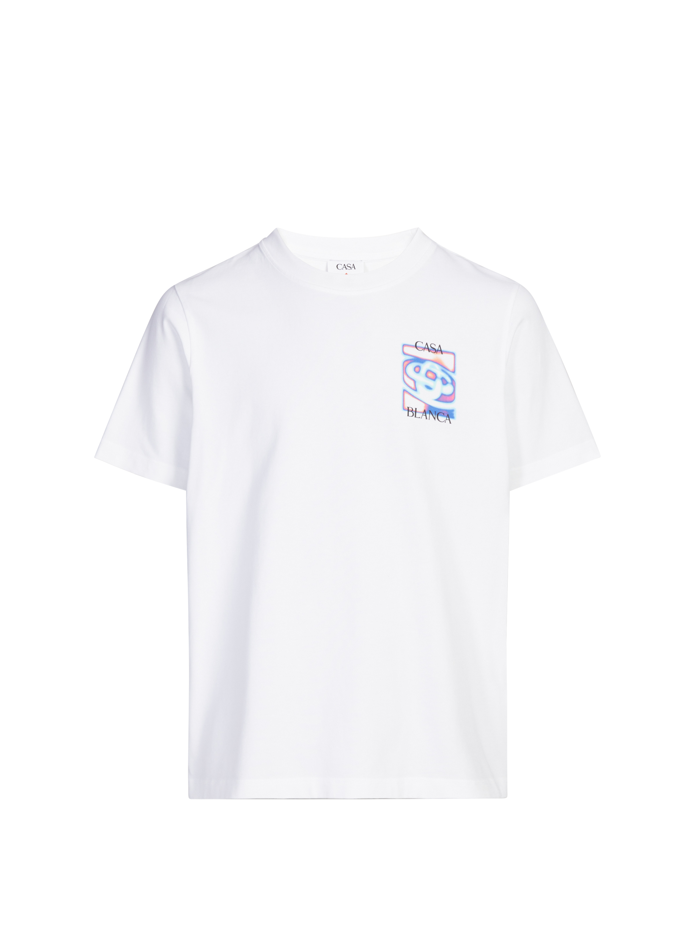 T-shirt imprimé à col rond en coton CASABLANCA PARIS Blanc