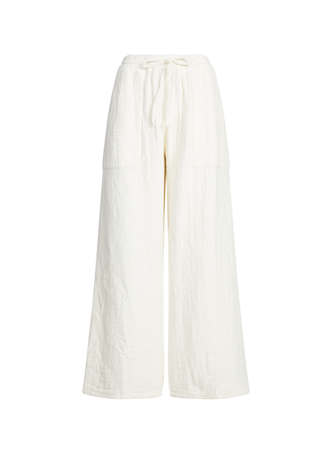 Pantalon Phoenix droit en coton matelassé AOKYANOS Beige