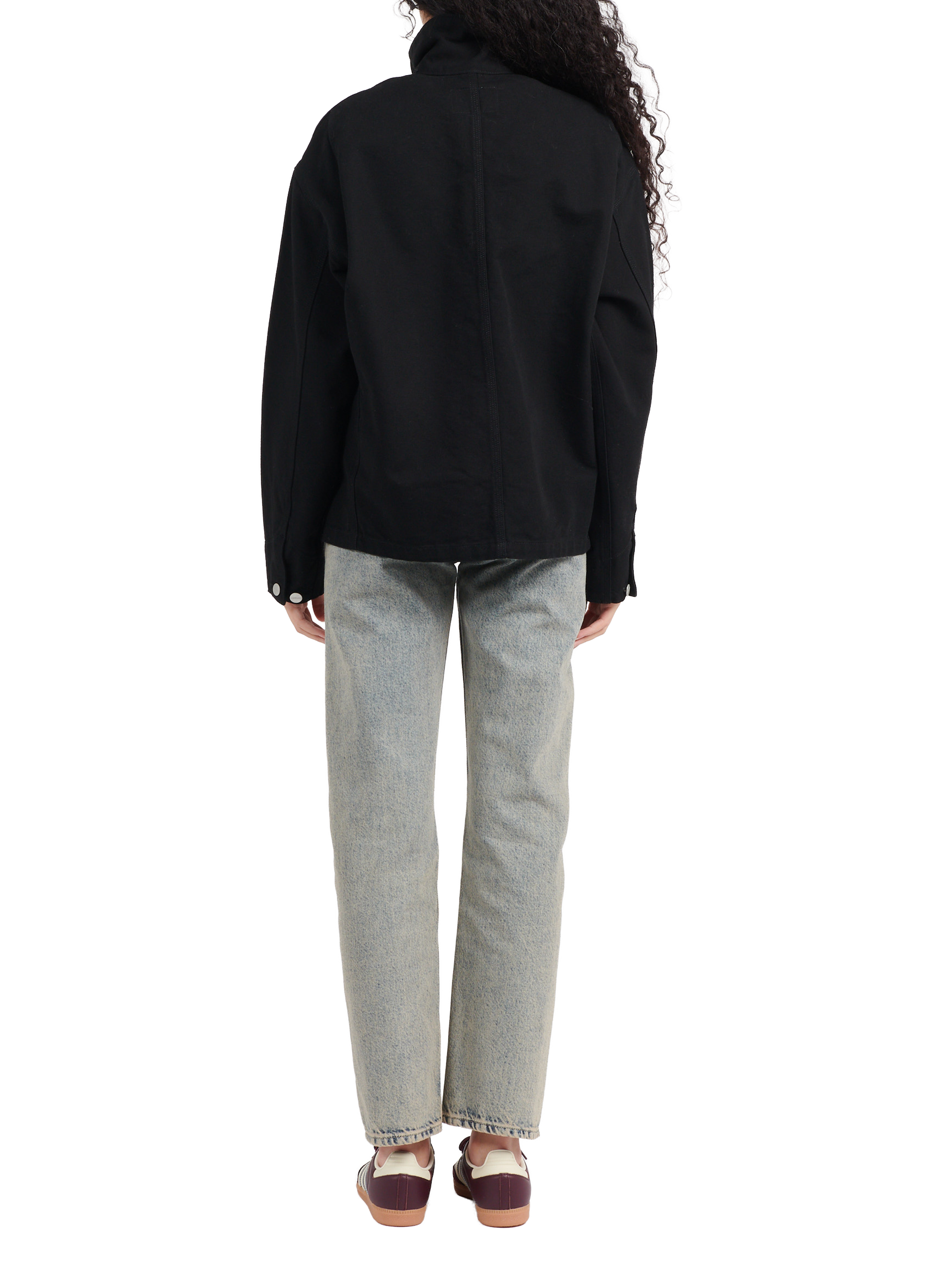 Veste droite à logo en coton CARHARTT WIP Noir