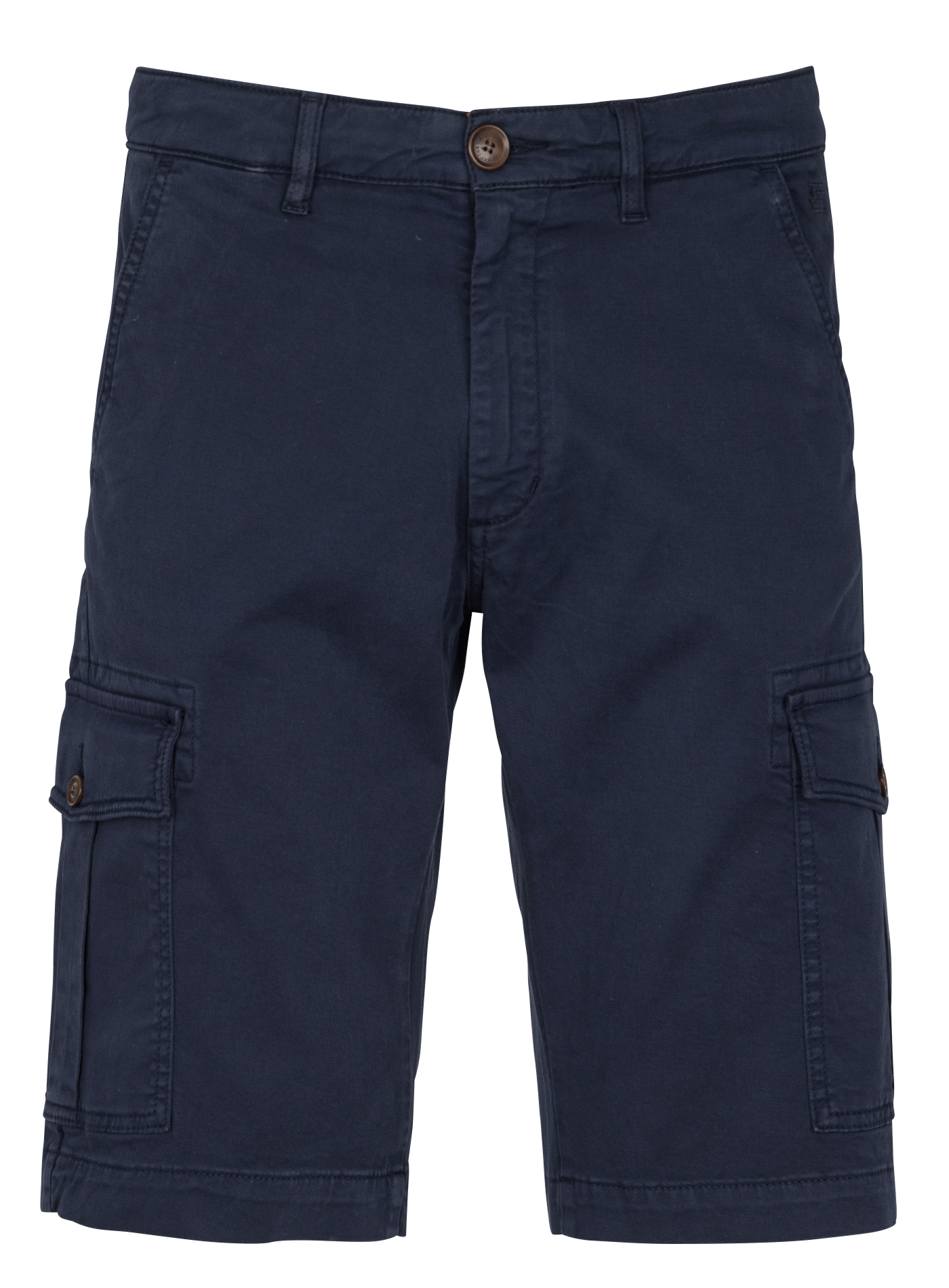 Bermuda cargo droit uni à poches ARMOR-LUX Bleu