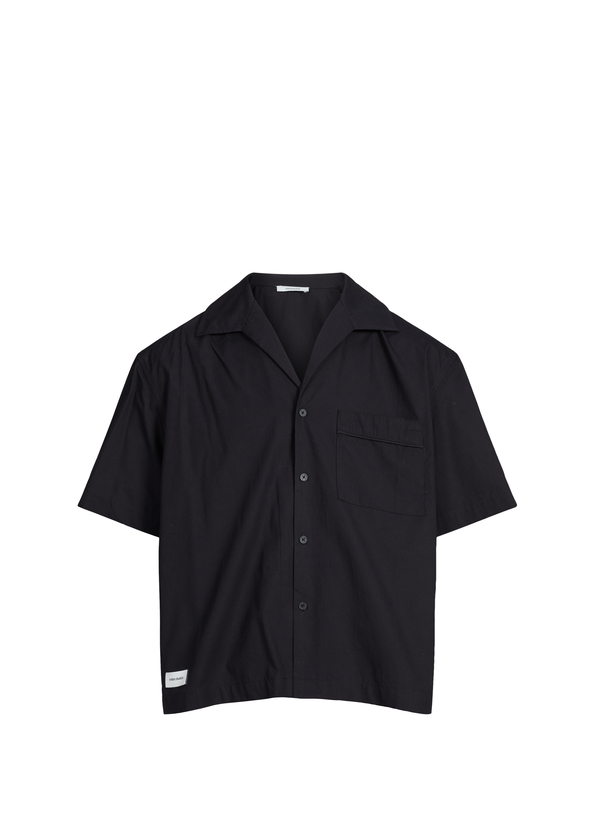 Short-sleeved cotton shirt ENTIRE STUDIOS Black