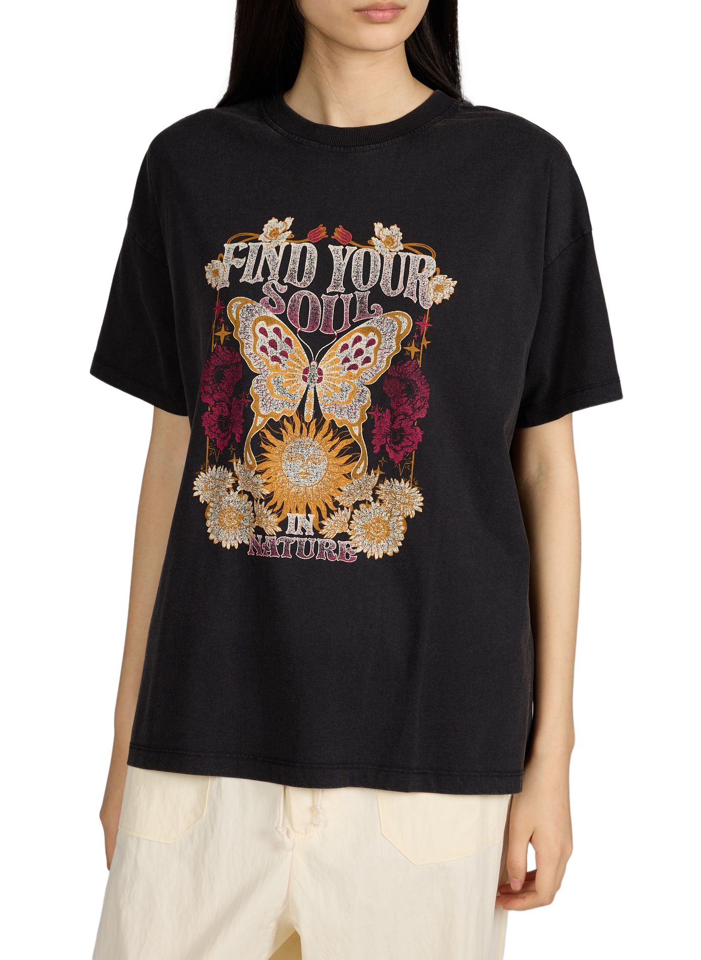 T-shirt Vibliss en coton VILA Noir