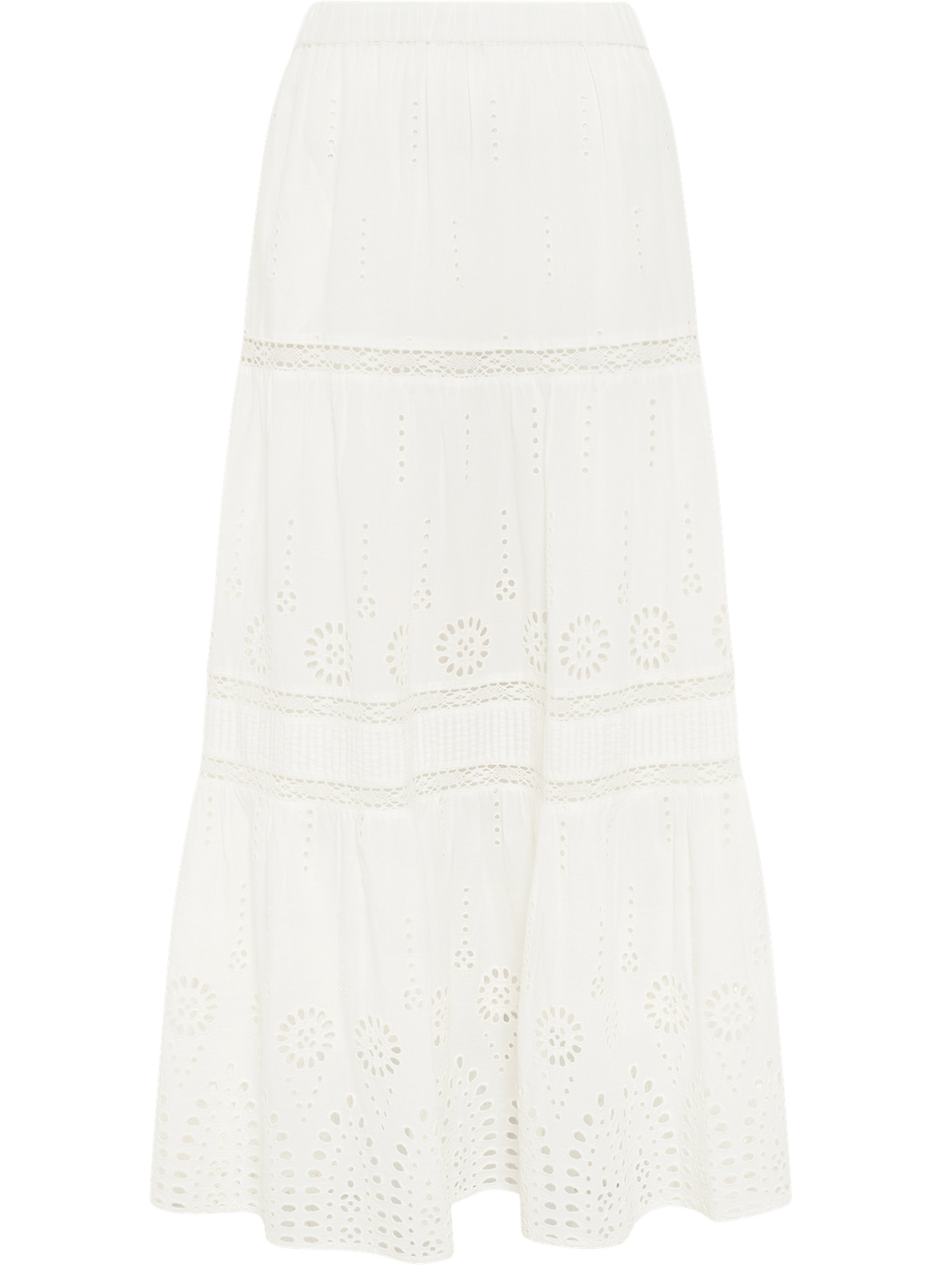 Jupe à broderies en coton - jaly GERARD DAREL Beige