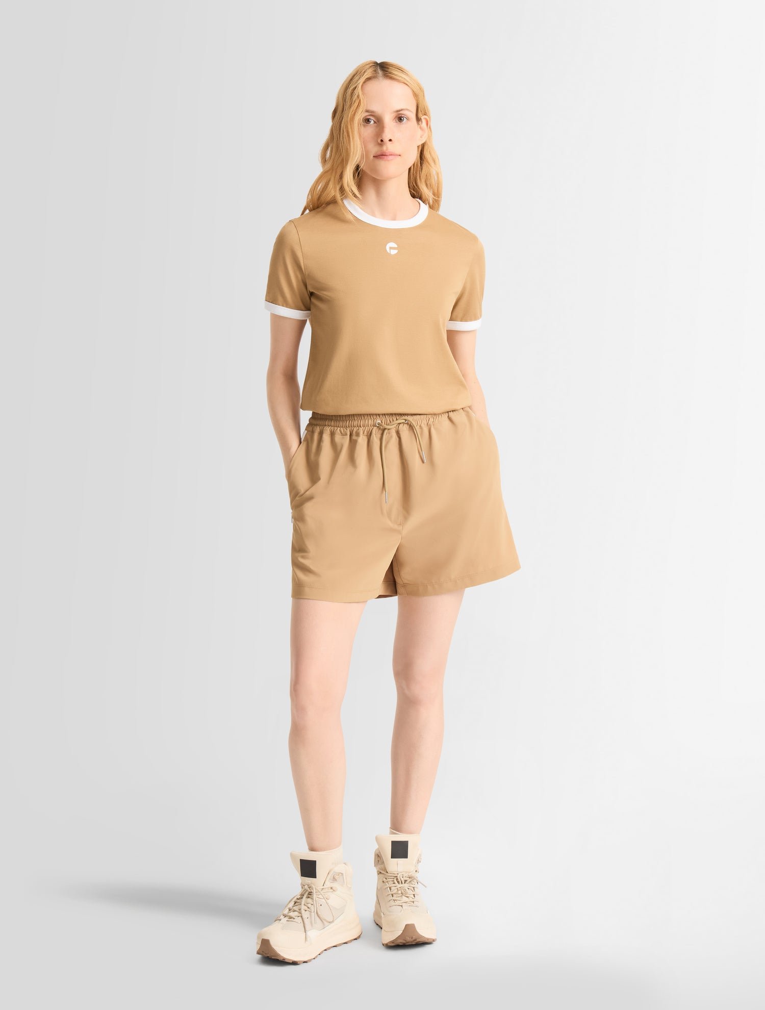 T-shirt tanixa col rond coupe regular FUSALP Marron