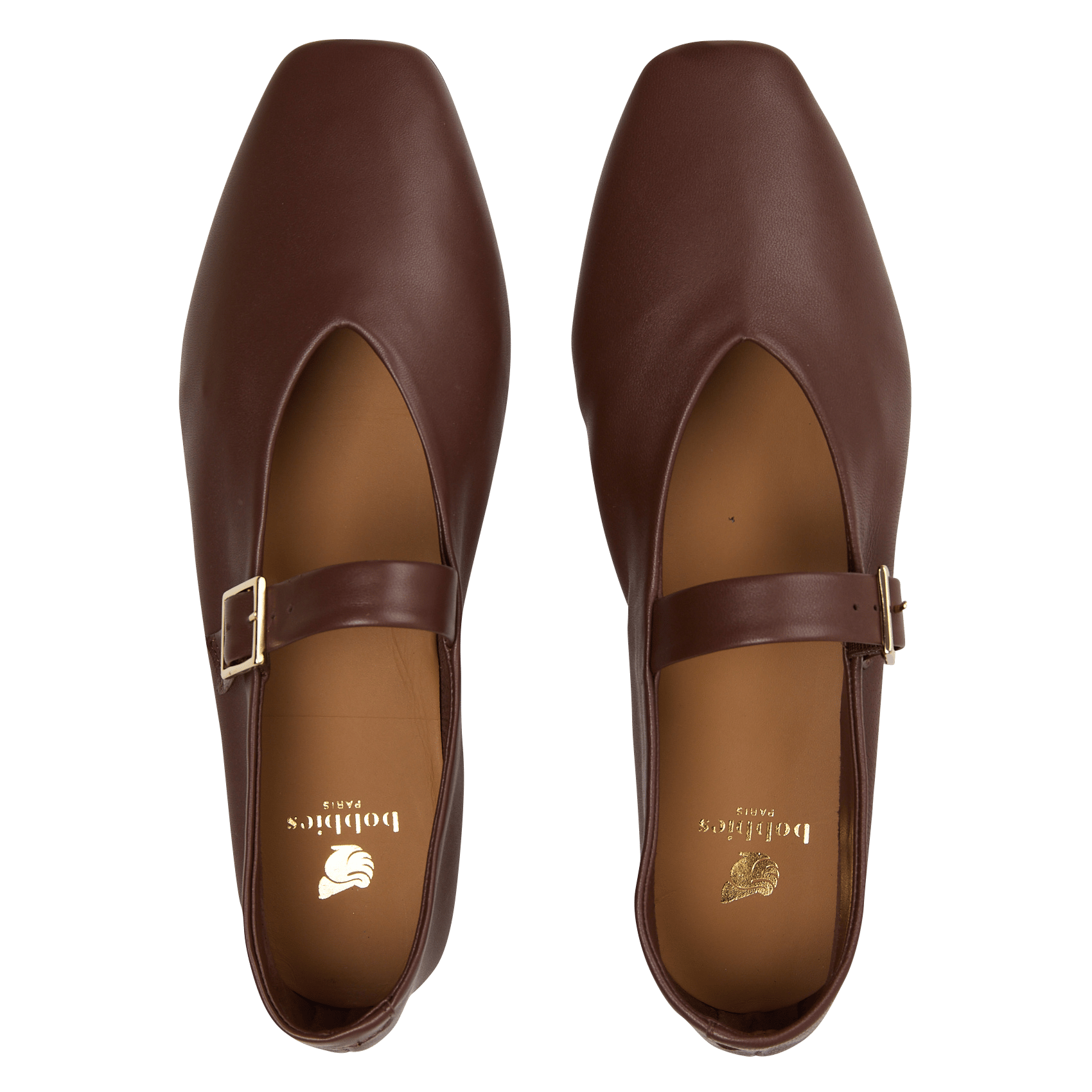 Ballerines en cuir ouna BOBBIES Marron