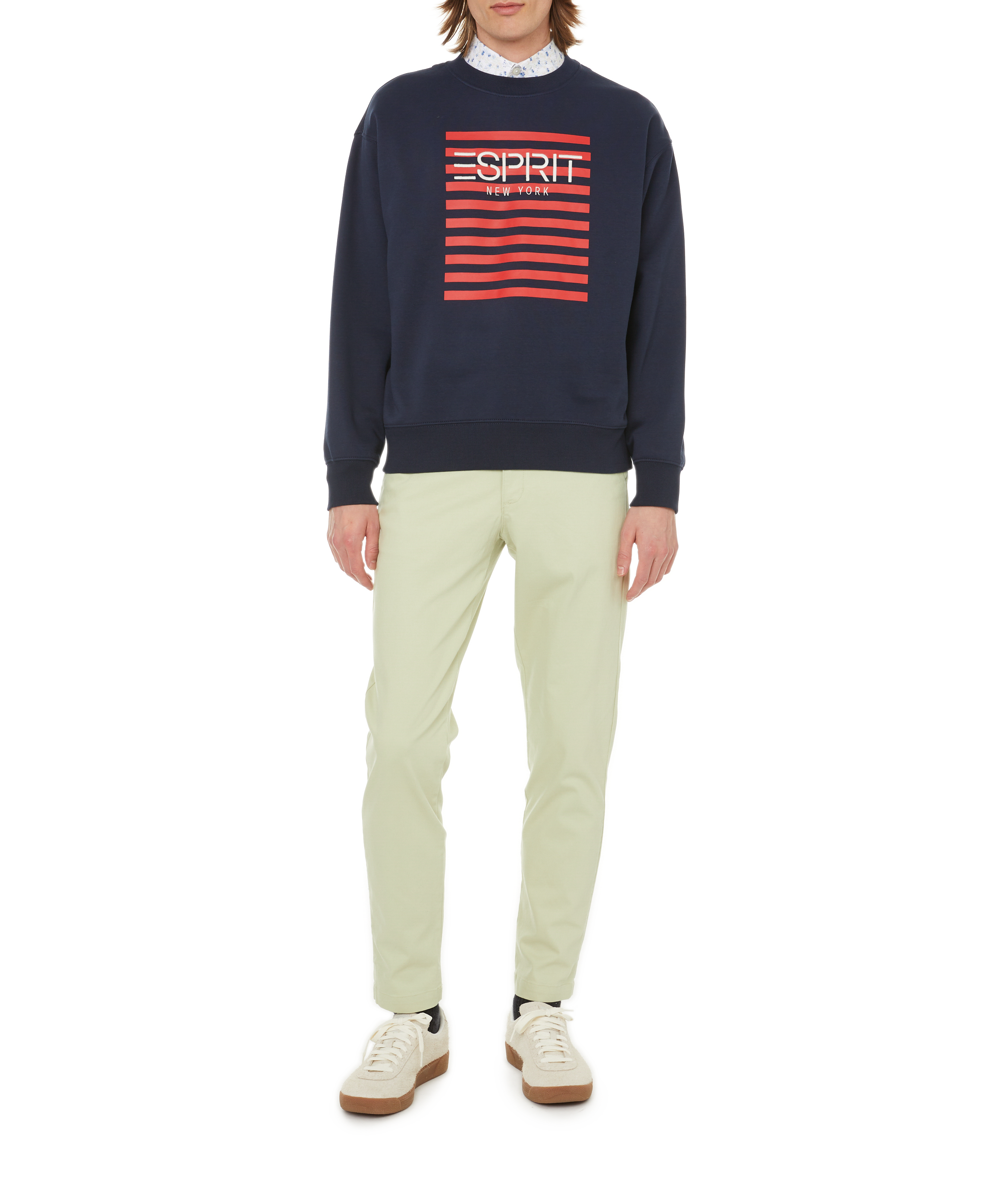 Baumwoll-Sweatshirt ESPRIT Blau