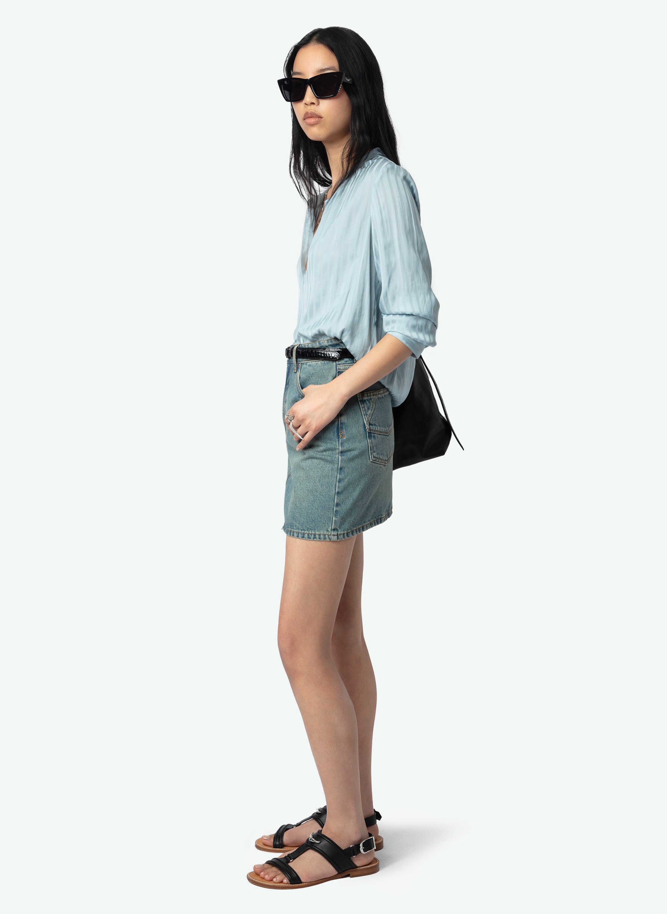 Top à encolure v tink ZADIG&VOLTAIRE Bleu