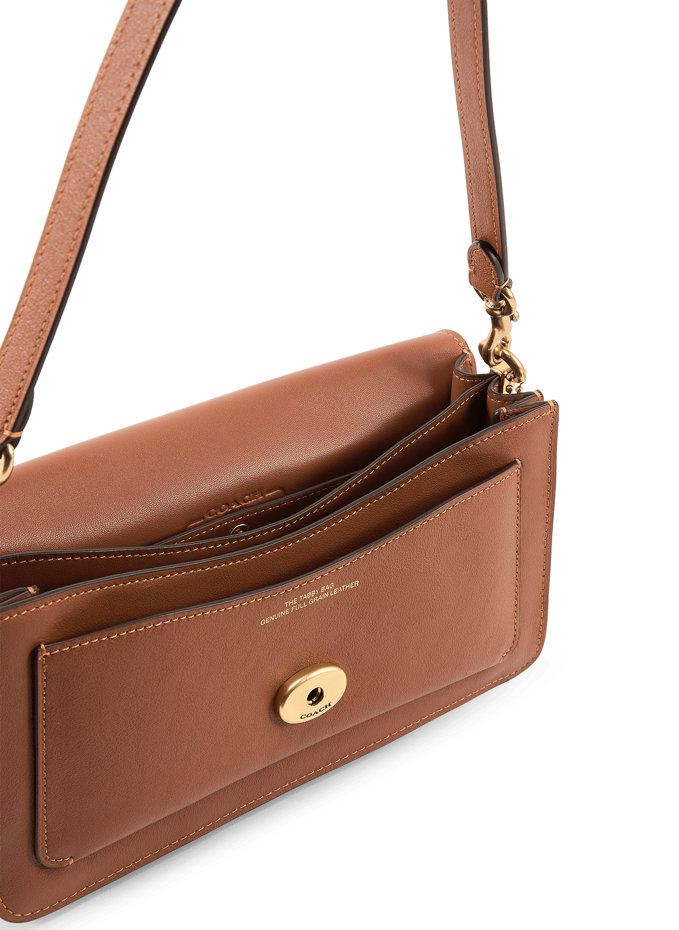 Sac bandoulière en cuir COACH Marron