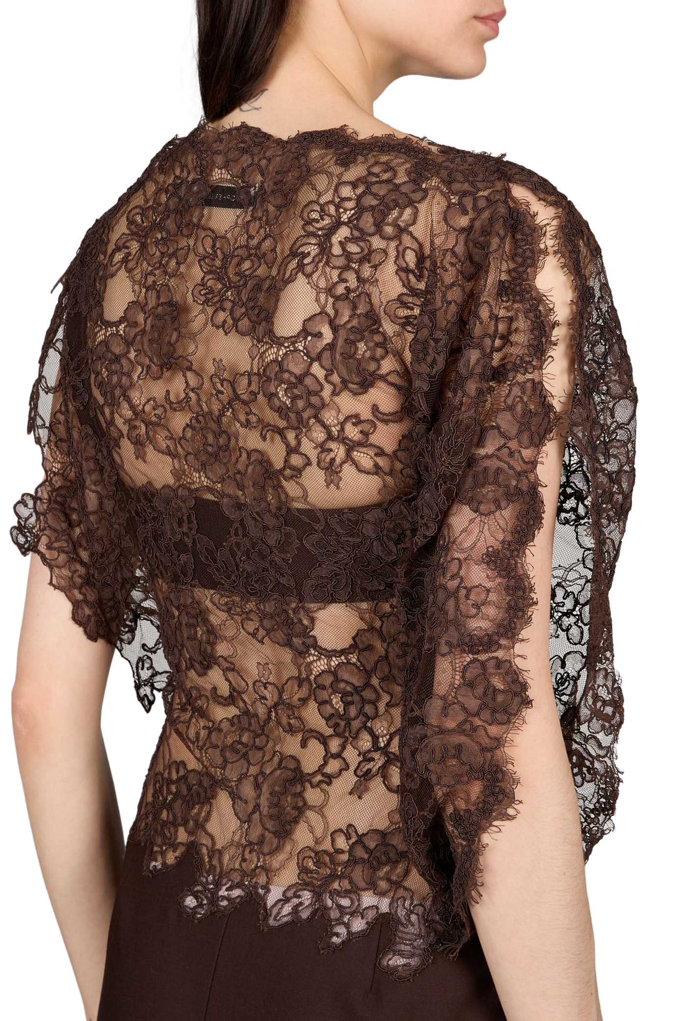 Mahara lace floral dress CHRISTOPHER ESBER Brown