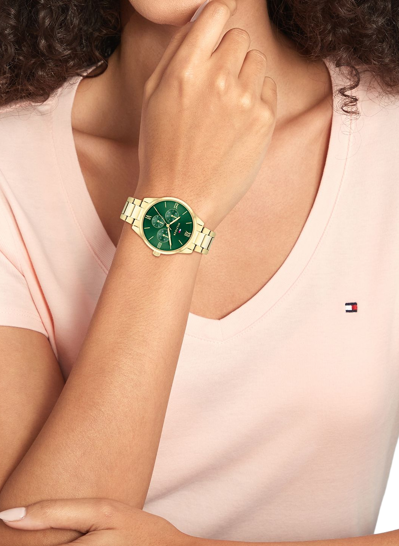Montre quartz Camille en acier inoxydable TOMMY HILFIGER MONTRES Vert