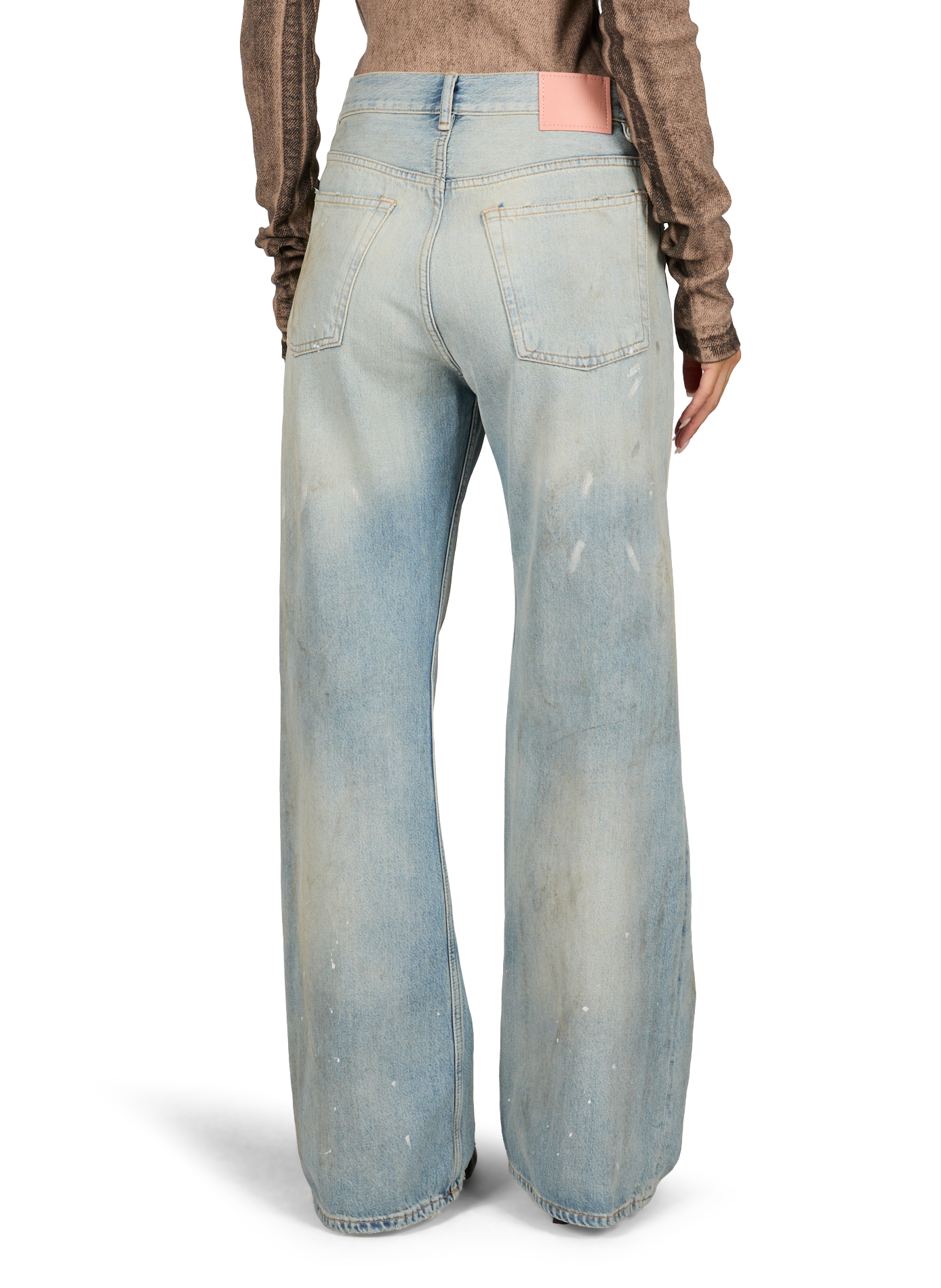Jeans sbiaditi in misto cotone ACNE STUDIOS Blu