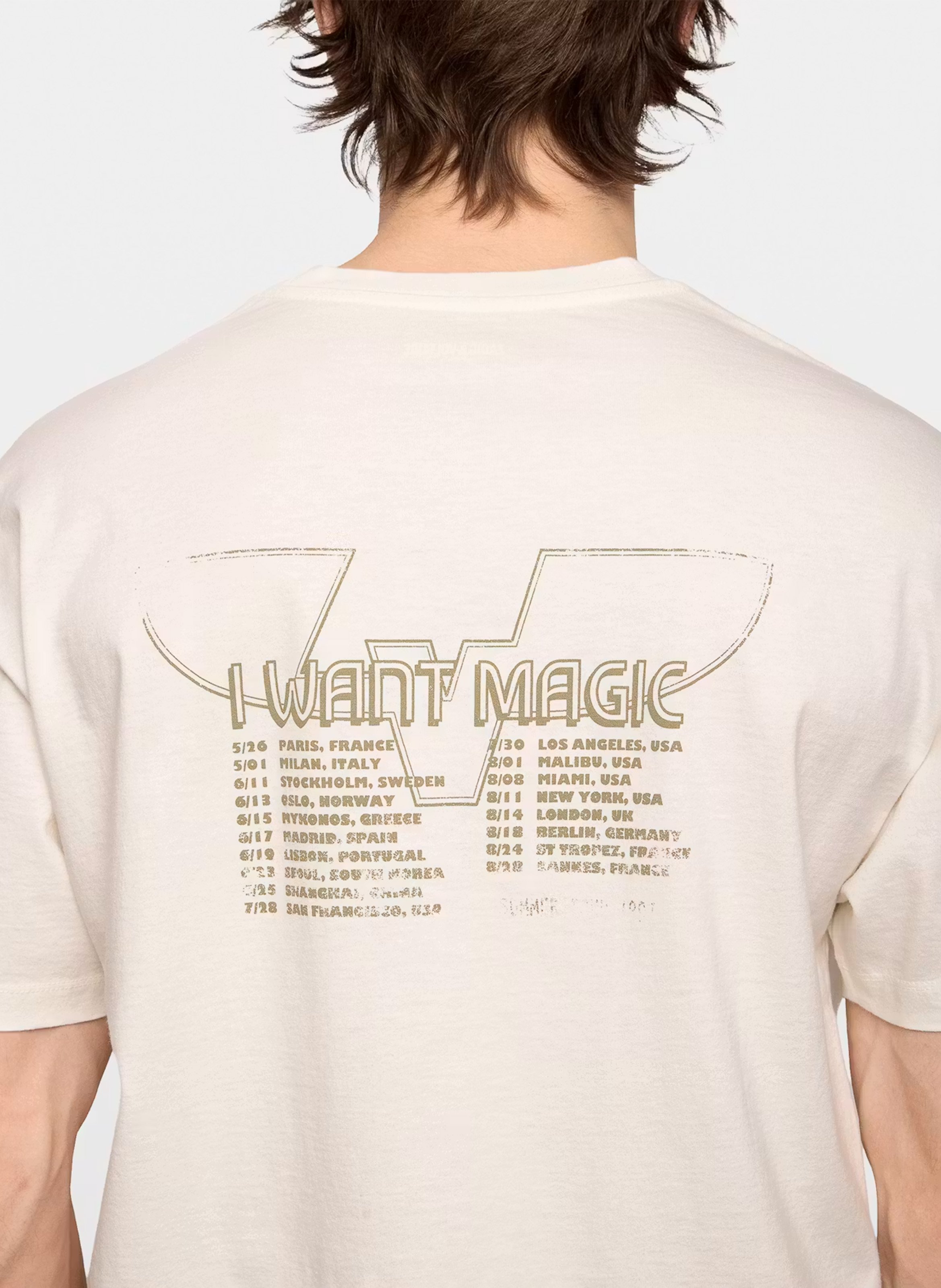 Tee-shirt droit col rond sérigraphié en coton bio toddy ZADIG&VOLTAIRE Blanc