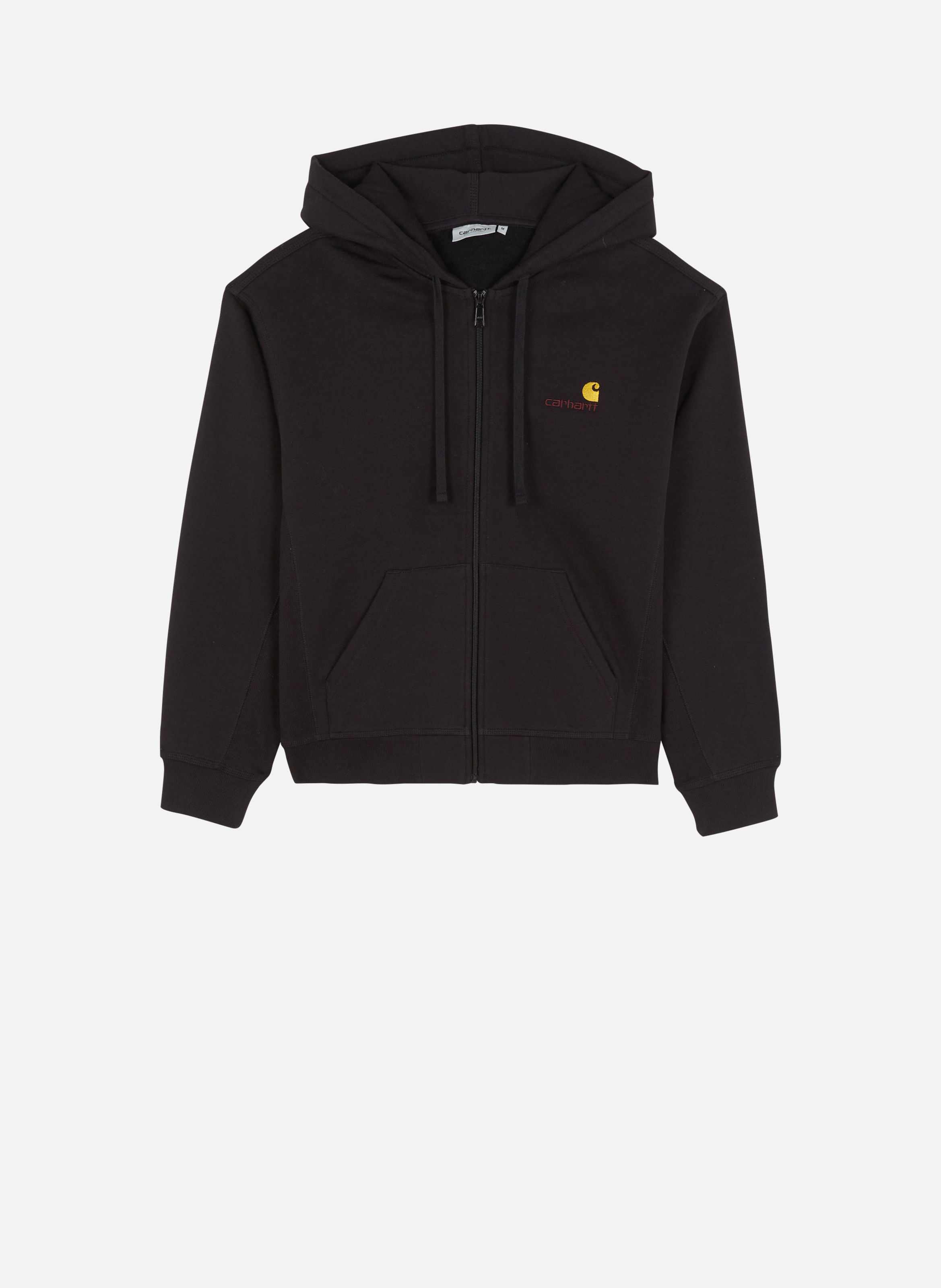 Sweatshirt zippé hooded american script CARHARTT WIP Noir
