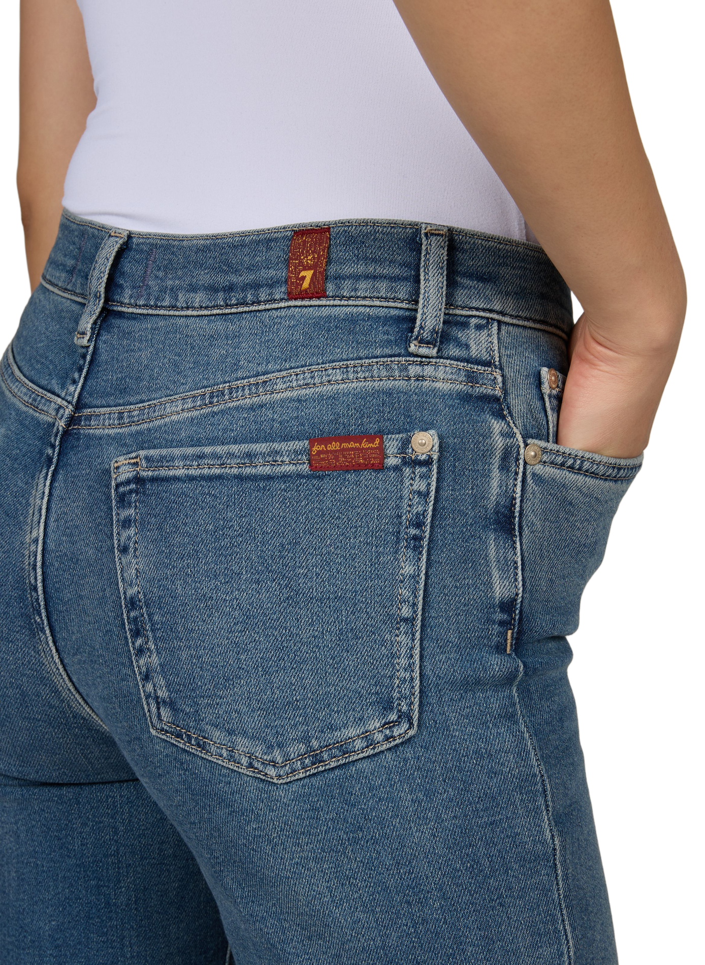 Faded flared jeans 7 FOR ALL MANKIND Blue