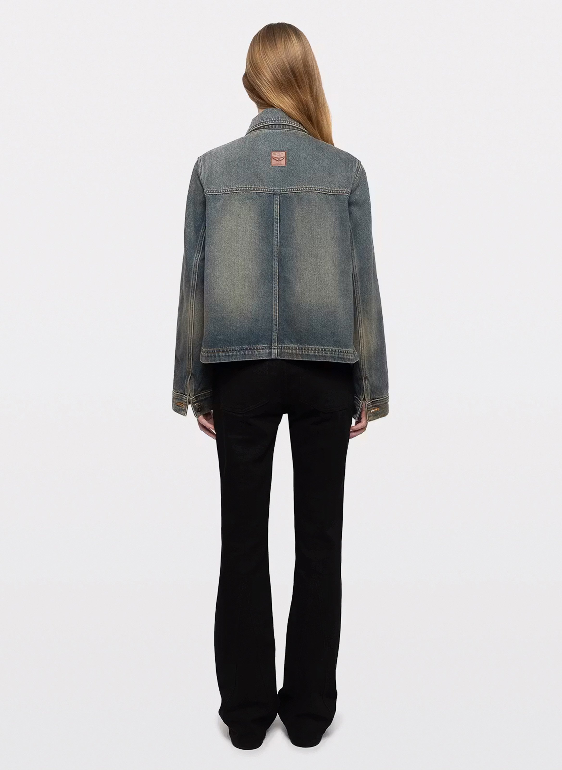 Rechte denim jas van katoen Lessa ZADIG&VOLTAIRE Blauw