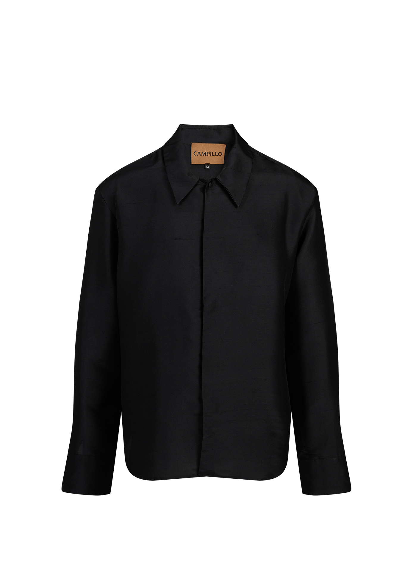 Seidenbluse in geradem Schnitt CAMPILLO Schwarz