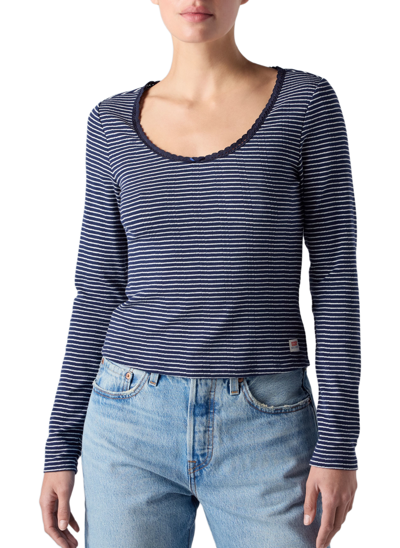 Gestreiftes Langarm-T-Shirt LEVI'S Blau