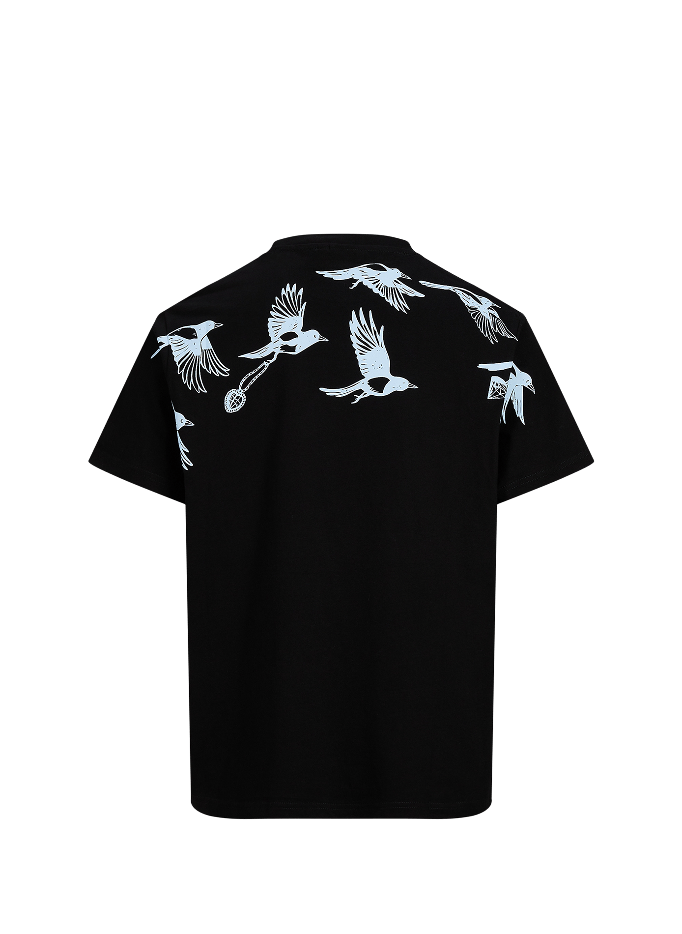 Recht T-shirt met zeefdruk in katoen JACKER. Zwart
