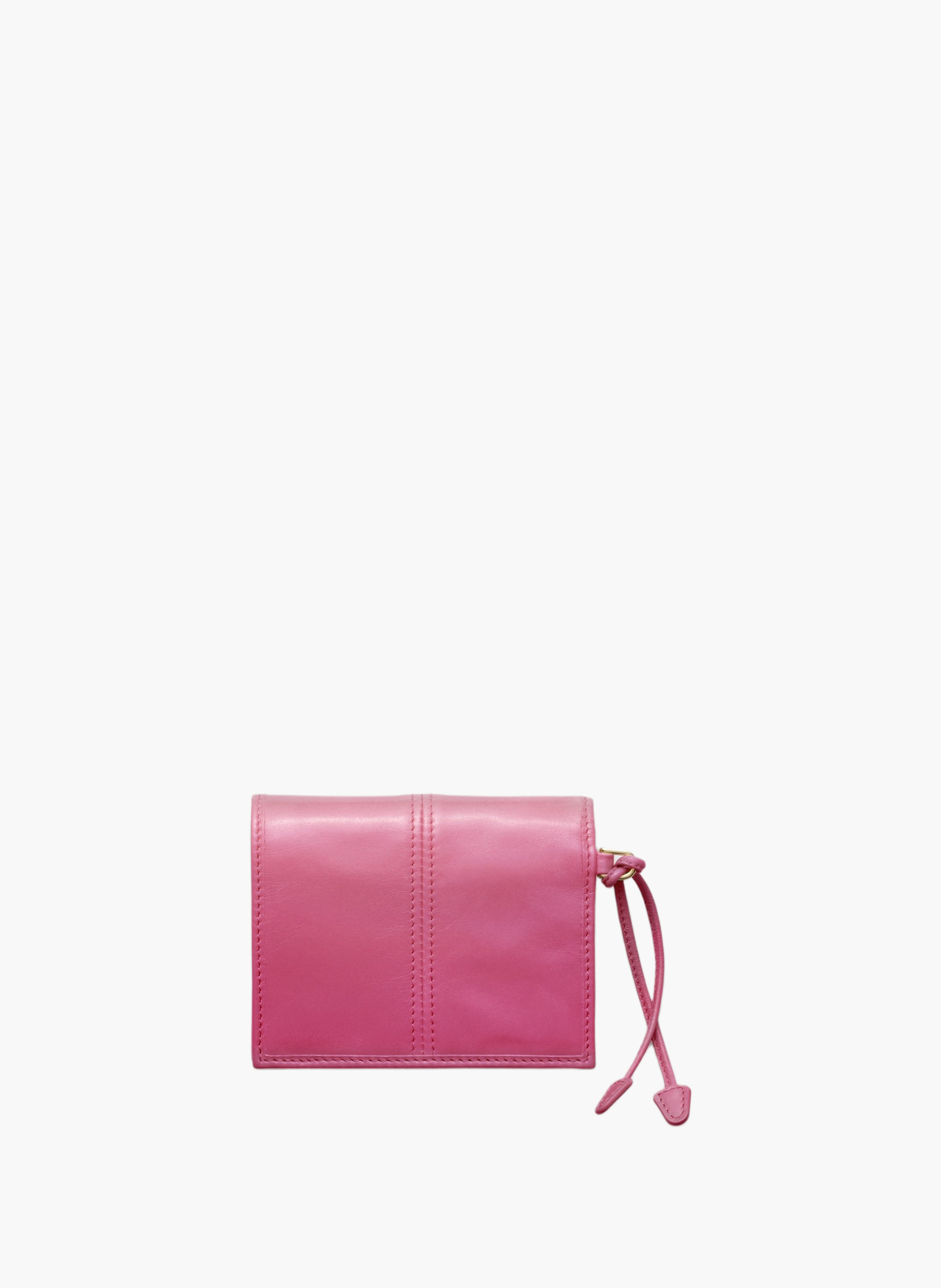 Petit portefeuille en cuir PRADA Rose