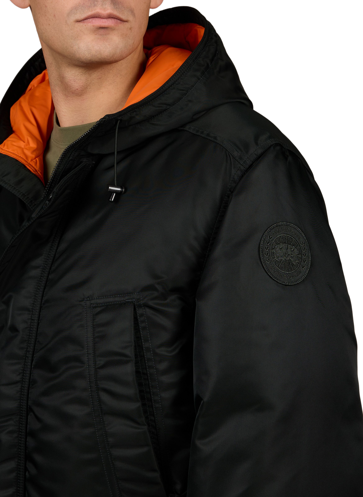 Plain hooded WINDROW jacket CANADA GOOSE Khaki