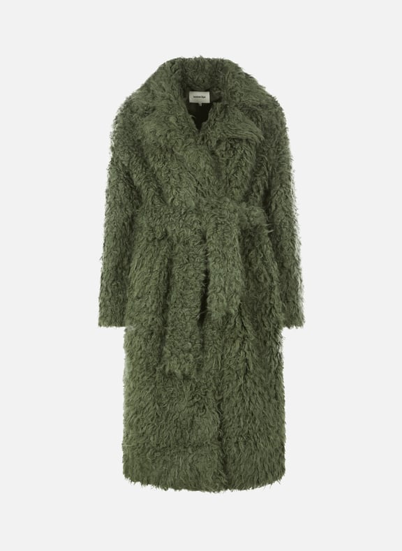 Long faux fur coat Green by SAISON 1865 SAISON 1865 Long faux fur coat Green