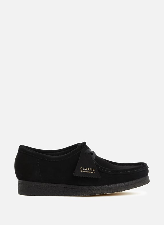 Chaussures plates Wallabee en suède Noir by CLARKS CLARKS Chaussures plates Wallabee en suède Noir