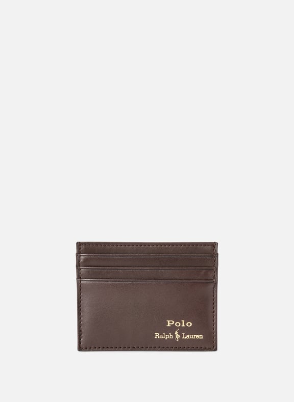 Leather card holder Brown by POLO RALPH LAUREN POLO RALPH LAUREN Leather card holder Brown