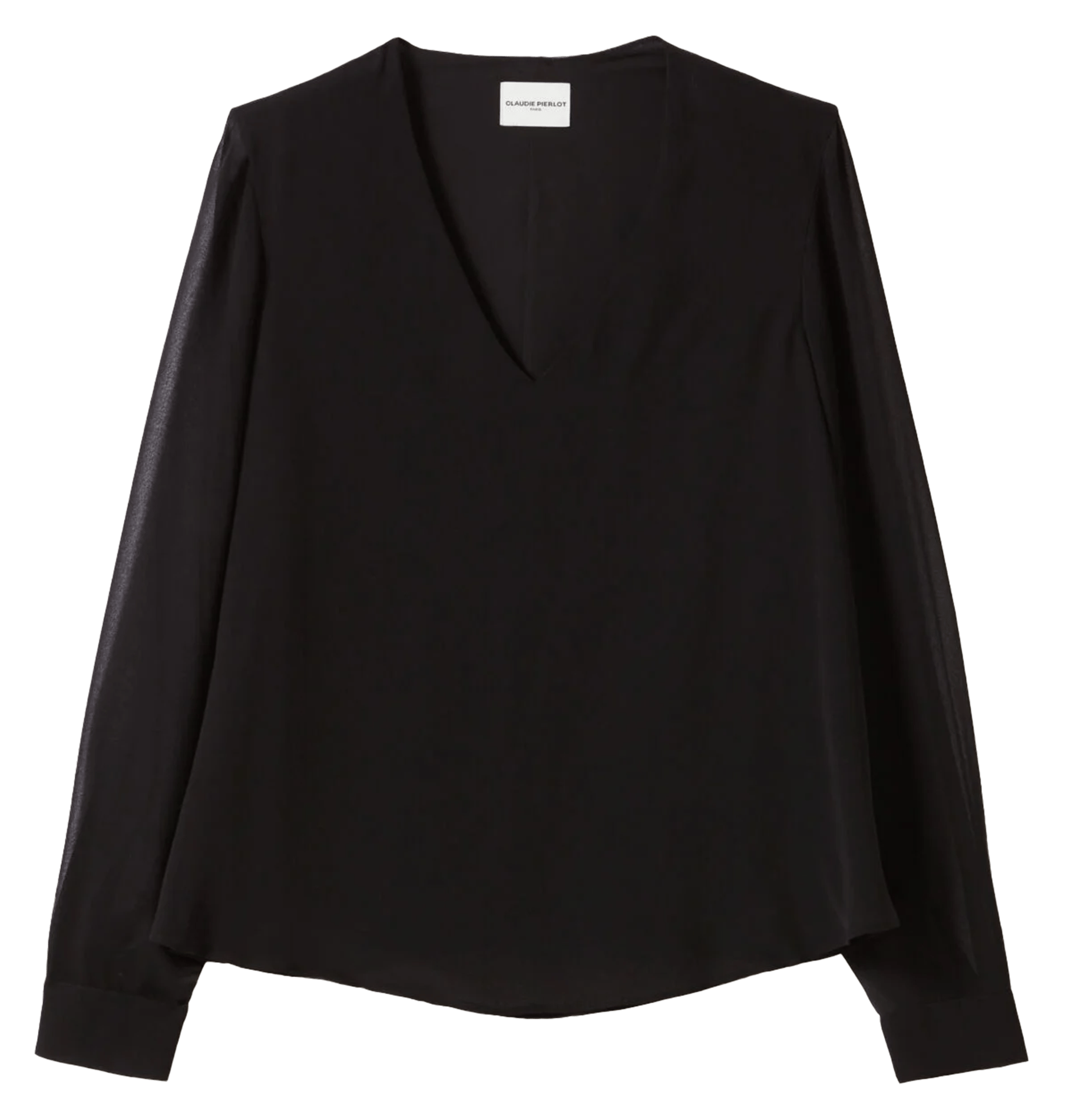 Blouse fluide transparente CLAUDIE PIERLOT Noir