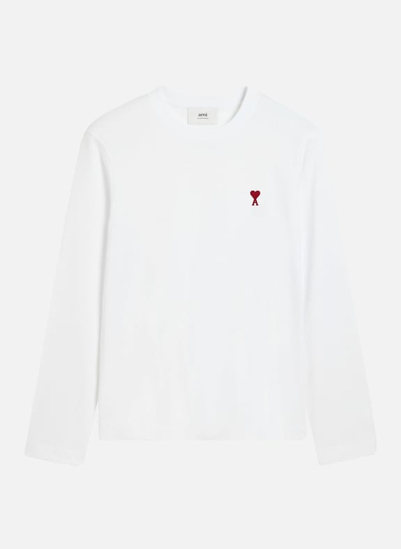 T-shirt manches longues ami de coeur rouge unisexe Blanc by AMI PARIS AMI PARIS T-shirt manches longues ami de coeur rouge unisexe Blanc