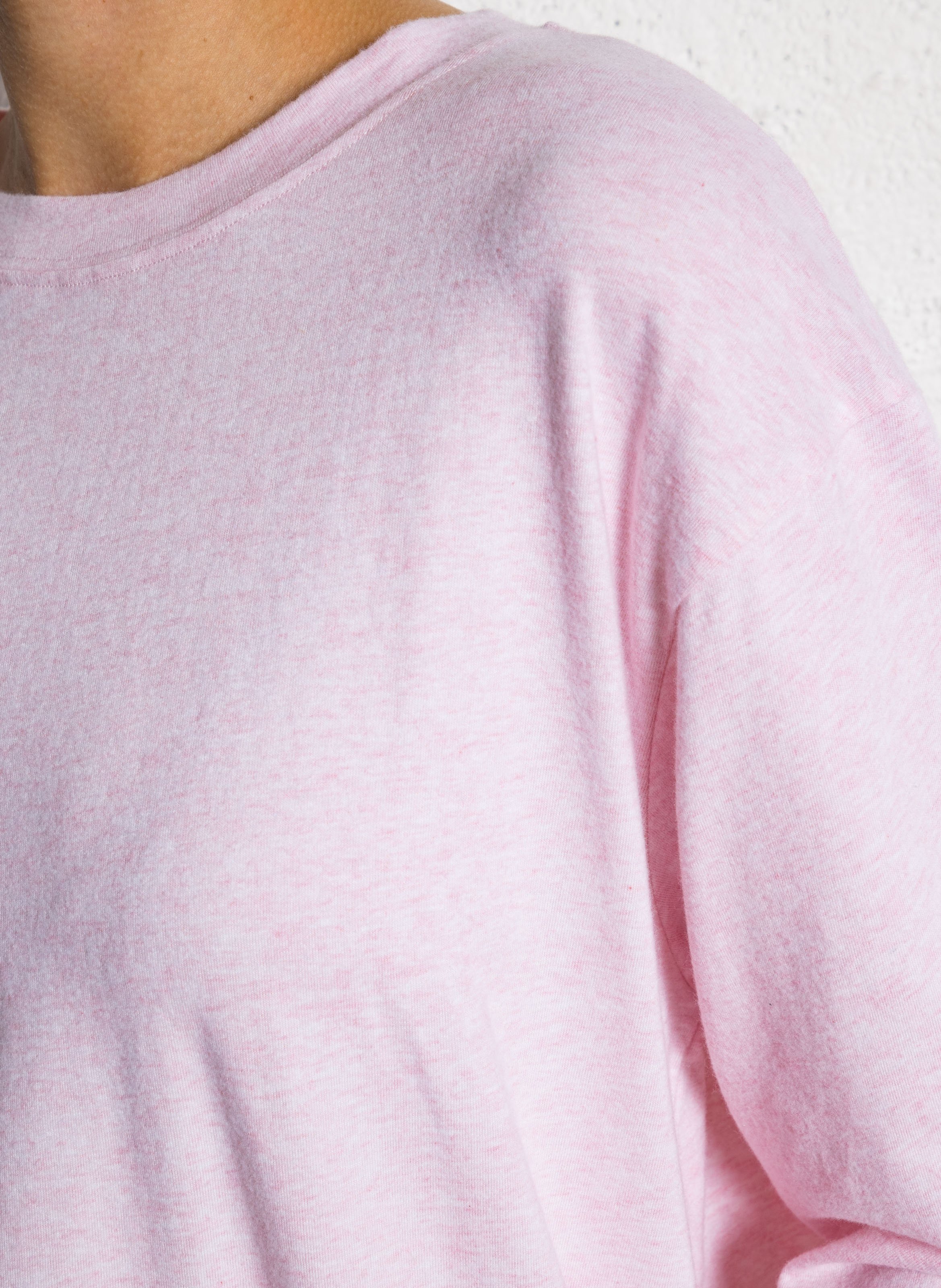 Pull col rond en coton mélangé ypawood AMERICAN VINTAGE Rose