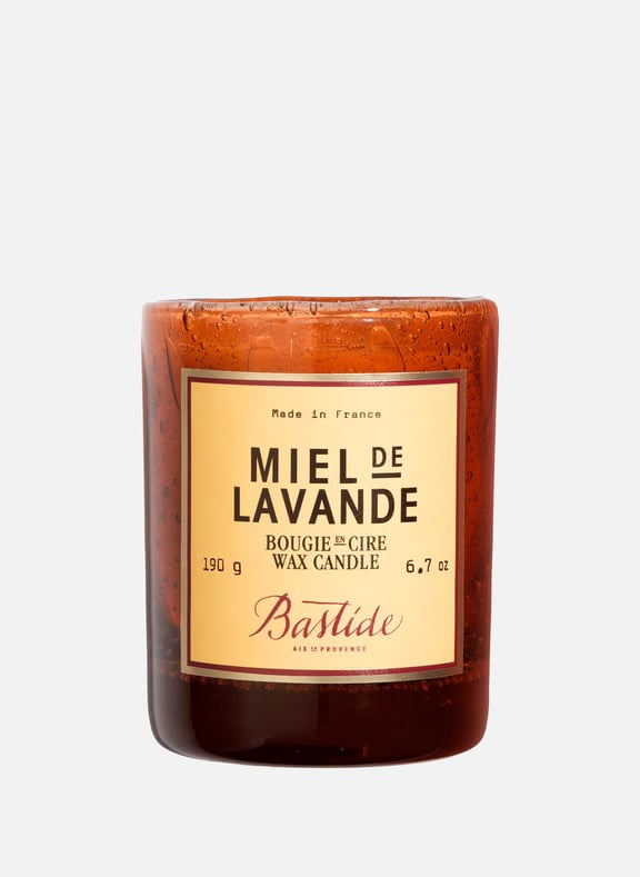 Miel de Lavande Bougie en Cire - Verre souffle à la bouche by BASTIDE BASTIDE Miel de Lavande Bougie en Cire - Verre souffle à la bouche