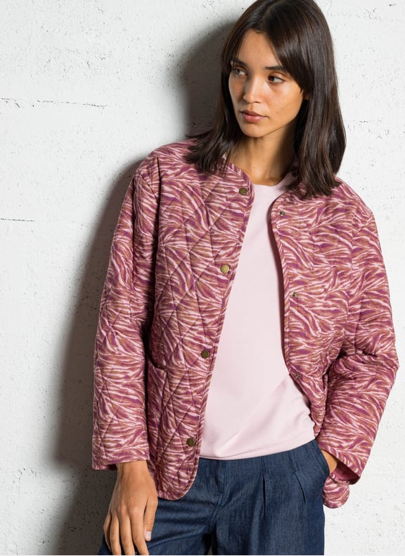 Veste droite en coton matelassée nadja Rose by MAISON 123 MAISON 123 Veste droite en coton matelassée nadja Rose