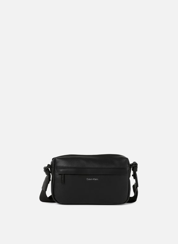 Faux leather shoulder bag Black by CALVIN KLEIN CALVIN KLEIN Faux leather shoulder bag Black