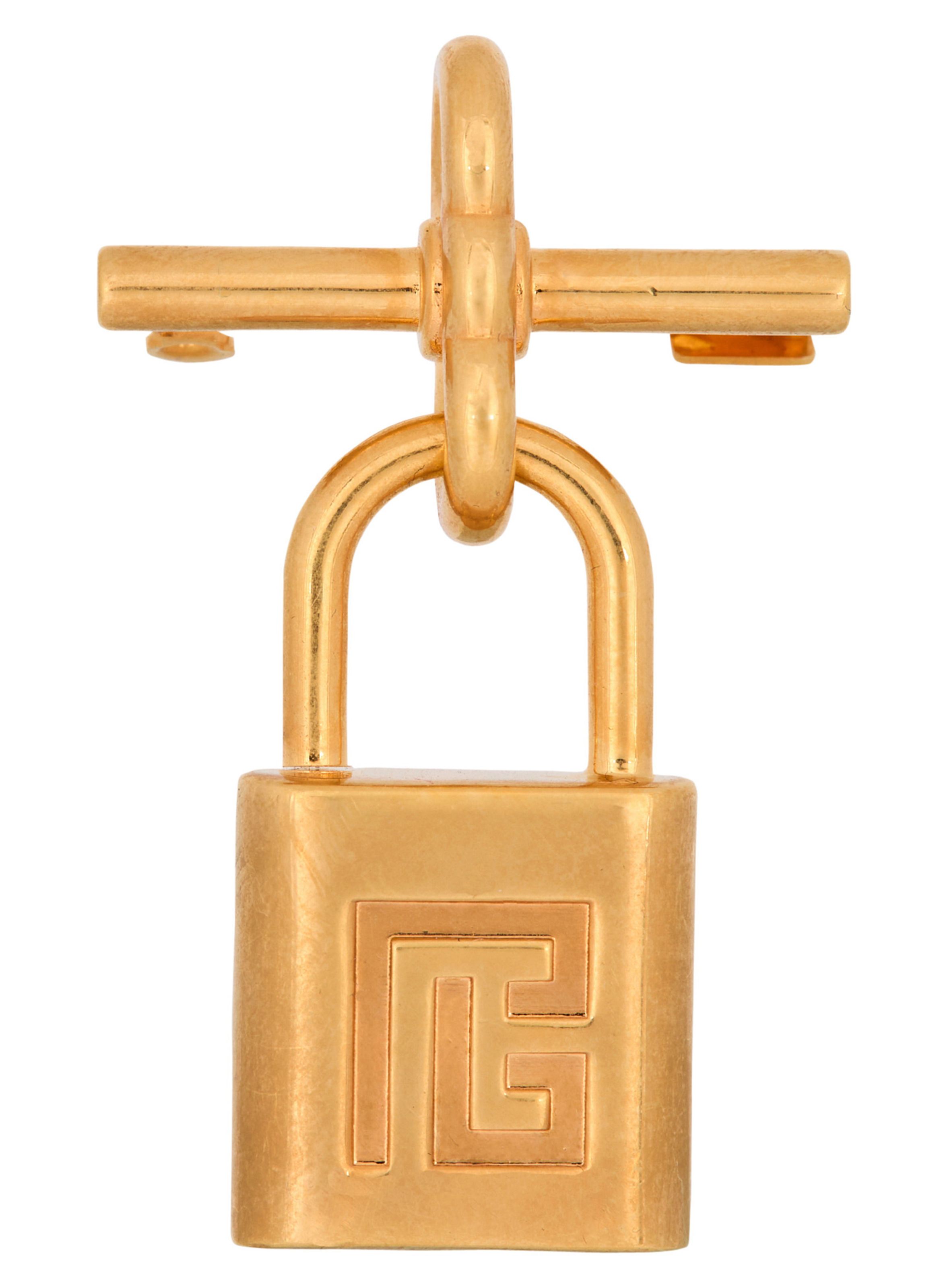 Broche cadenas pulse en laiton BALMAIN Doré