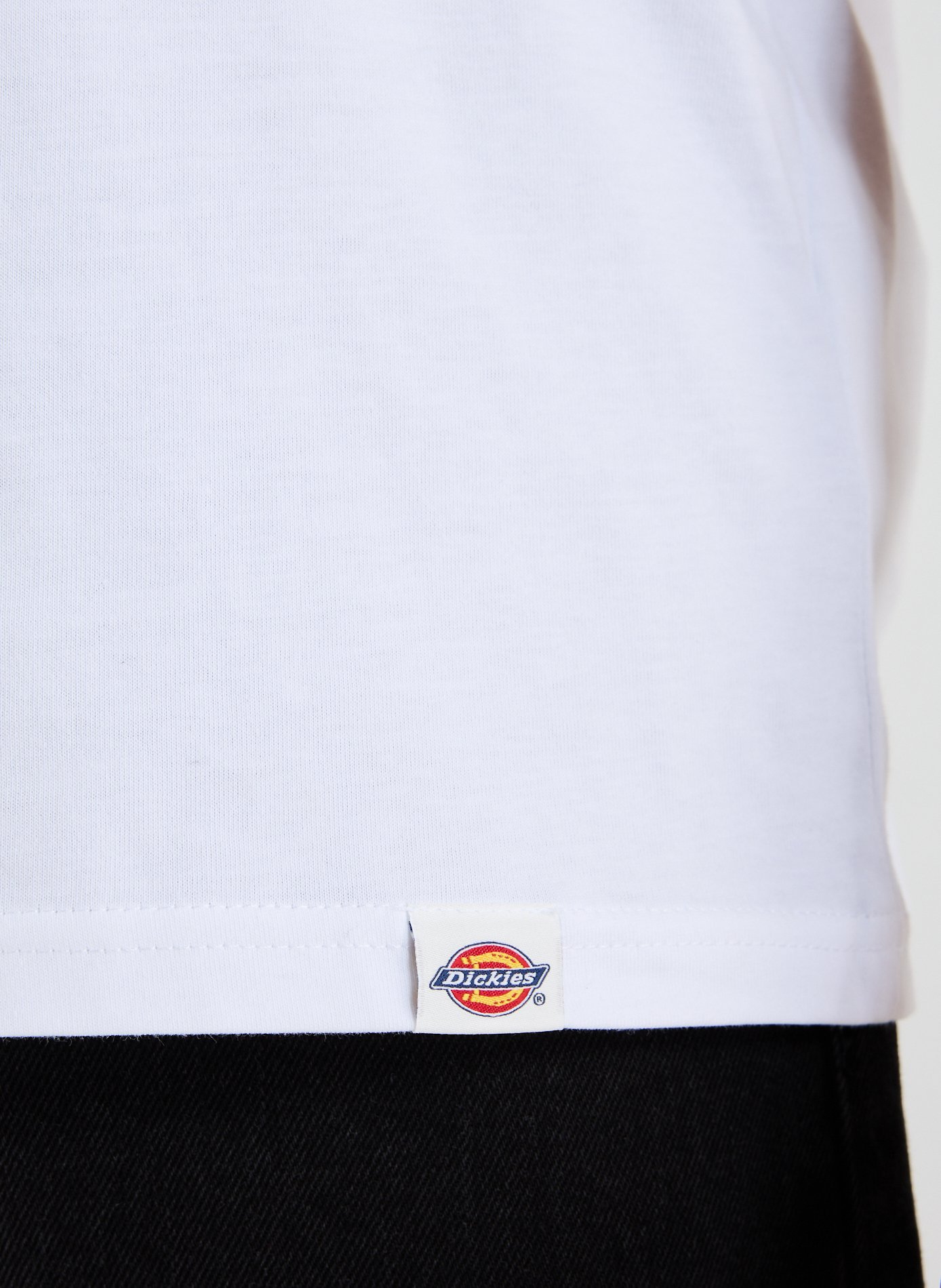 Biker-style cotton t-shirt DICKIES White