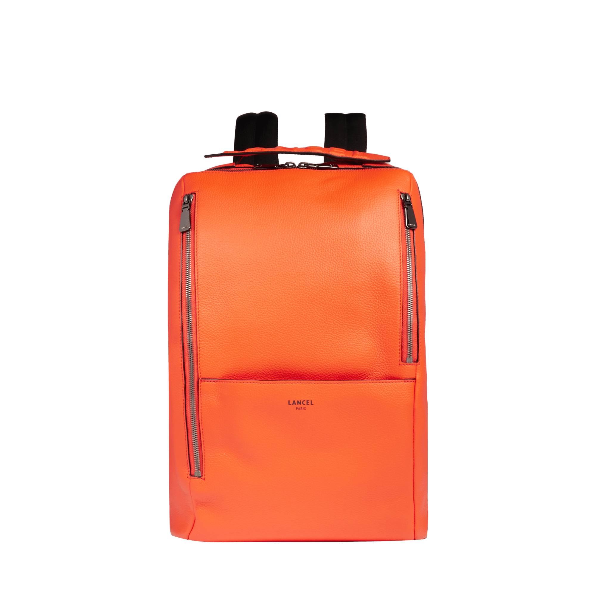 LANCEL Sac à dos zippé 15'6 origami de lancel en cuir Orange