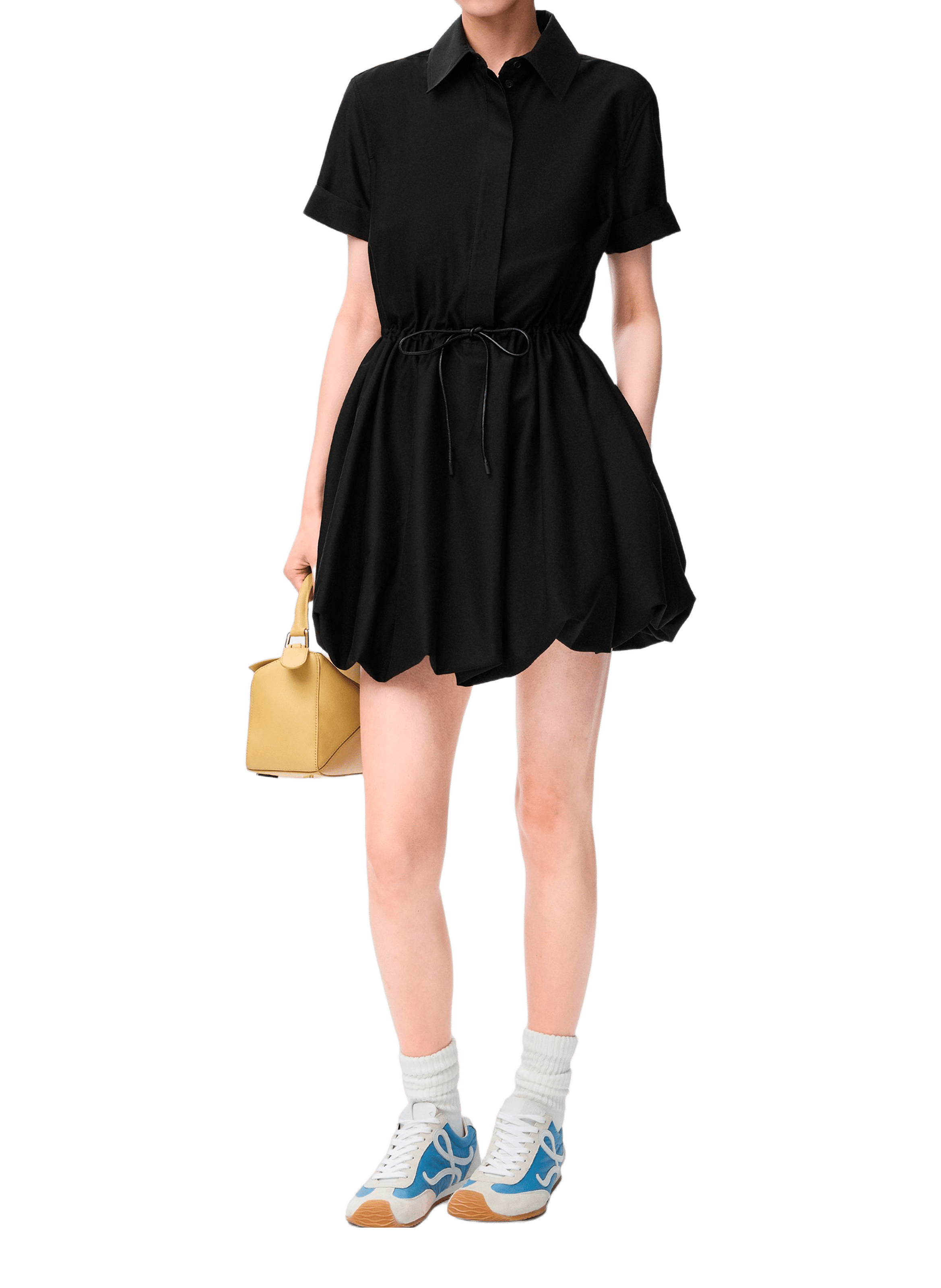 Mini dress in cotton and silk LOEWE Black