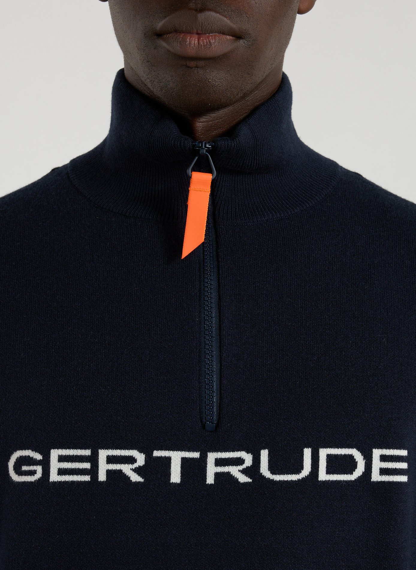 Zippered high neck sweater GERTRUDE ET GASTON Blue