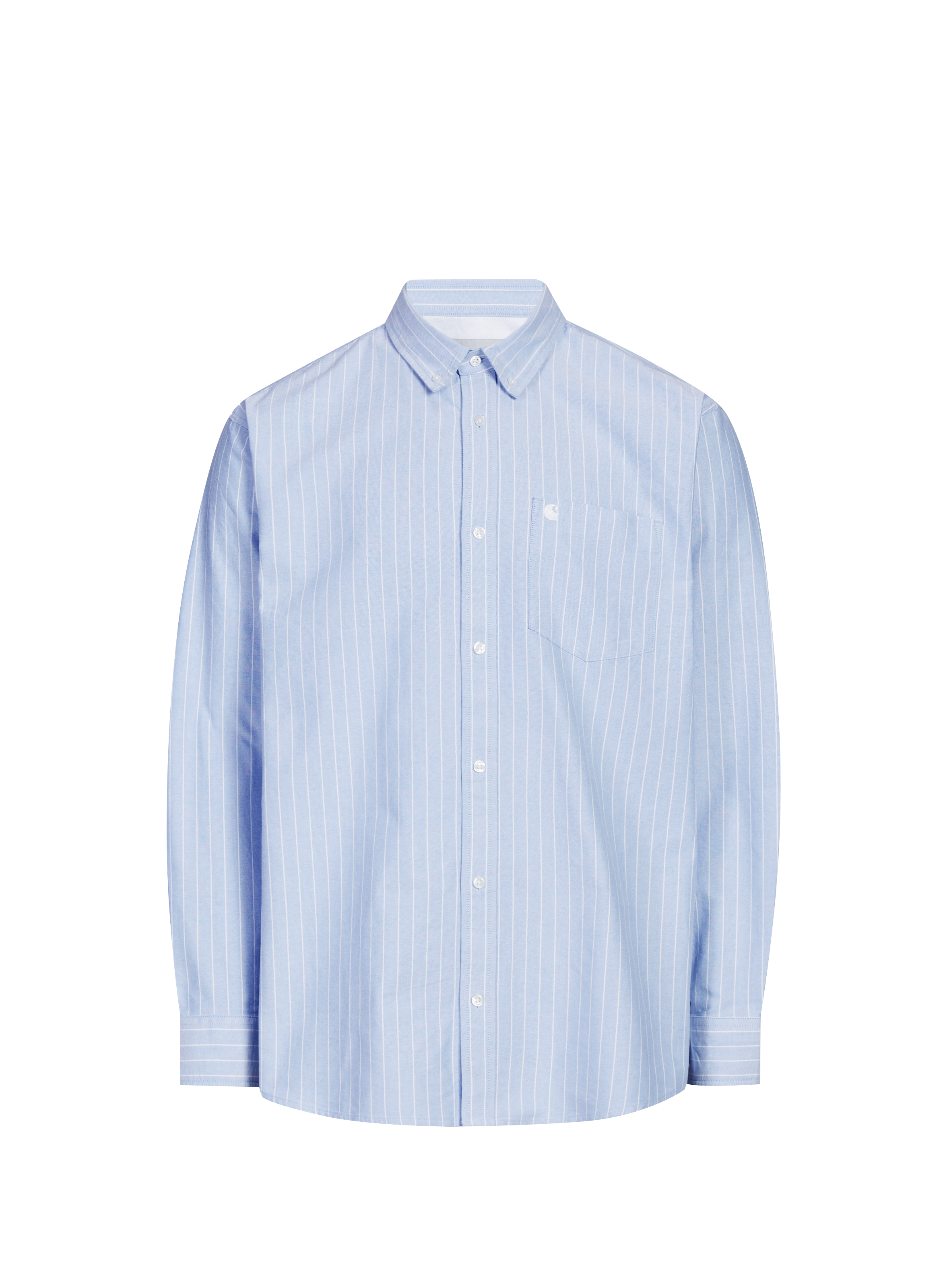 Oversized Striped Cotton Shirt CARHARTT WIP Blue