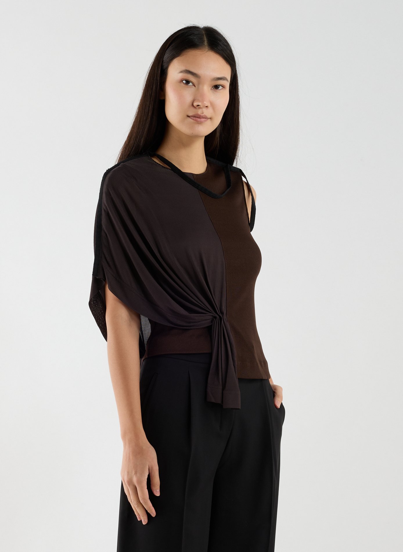 Top drapé CHRISTOPHER ESBER Marron