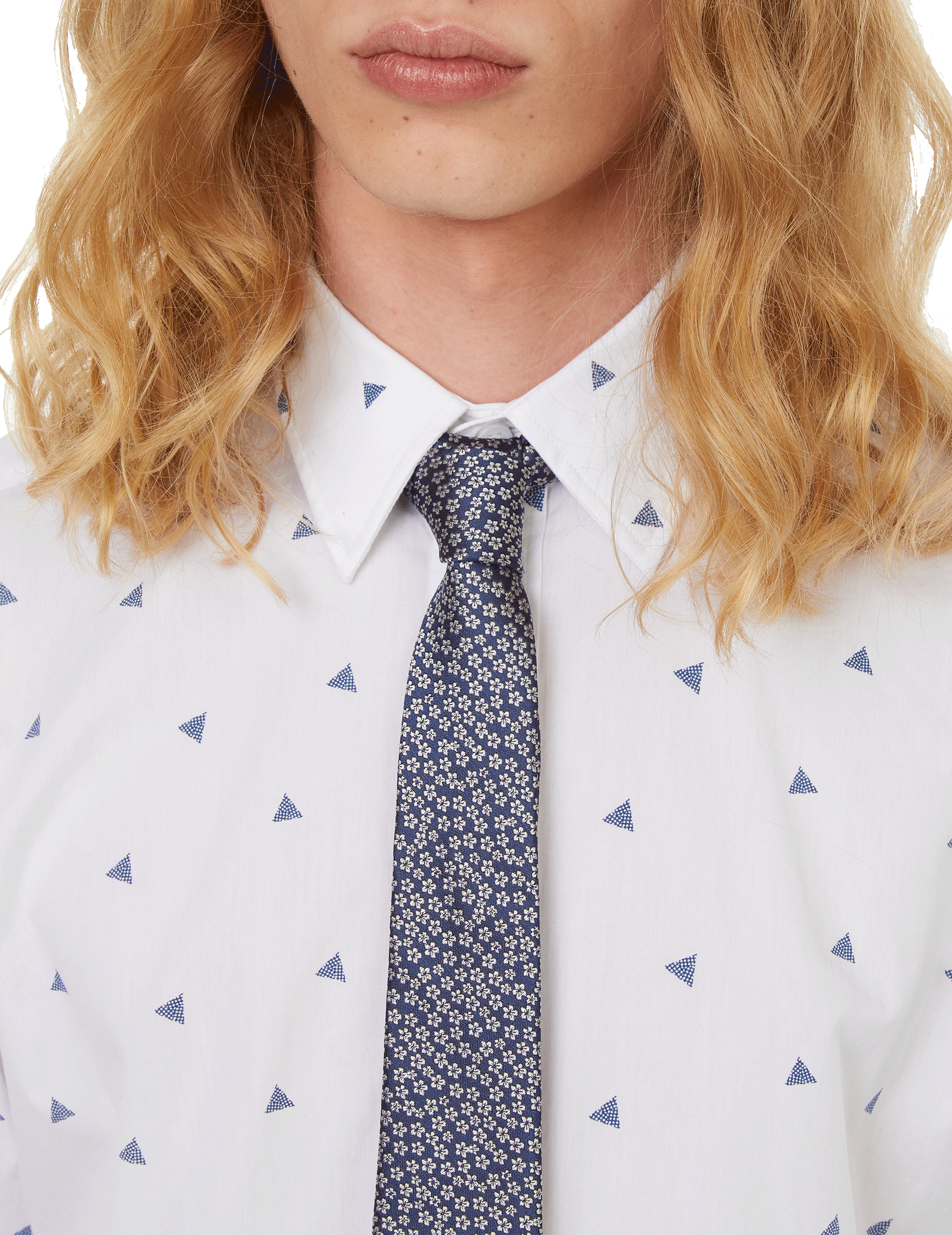 Silk floral print tie Multicolour