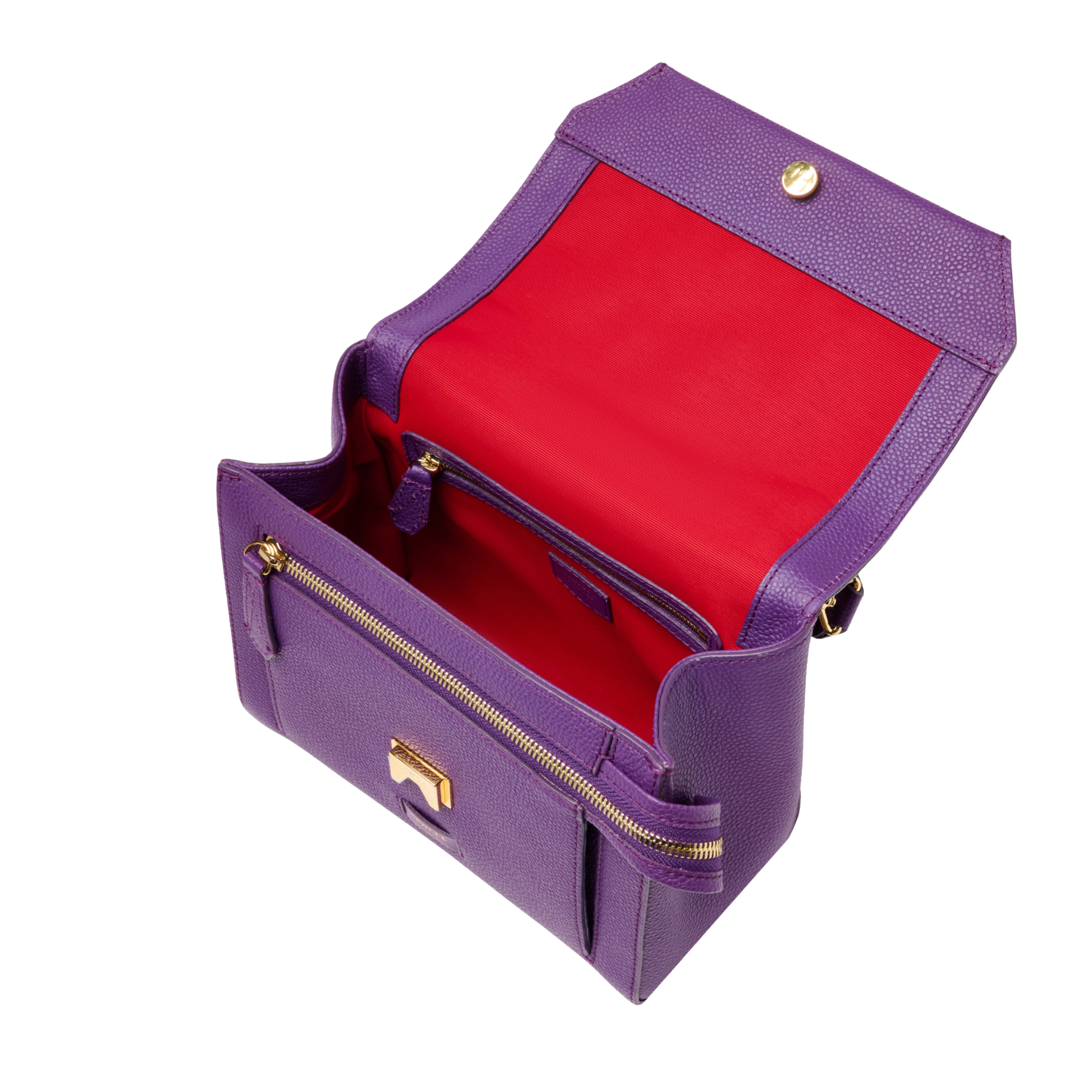 Sac rabat m ninon de lancel en cuir LANCEL Violet