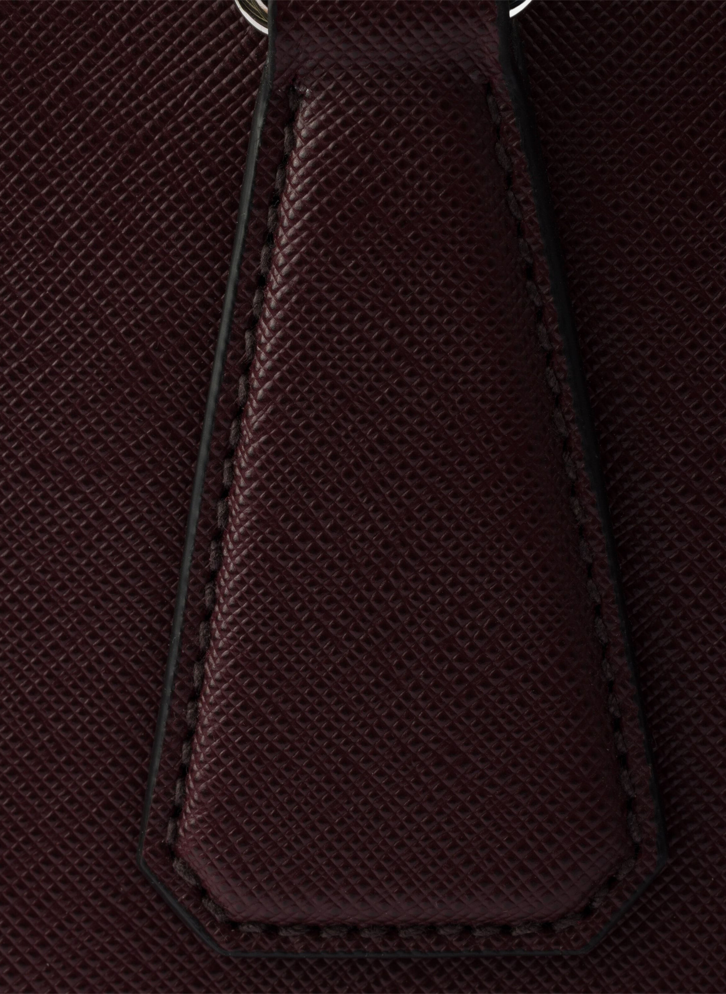 Mallette en cuir saffiano PRADA Rouge