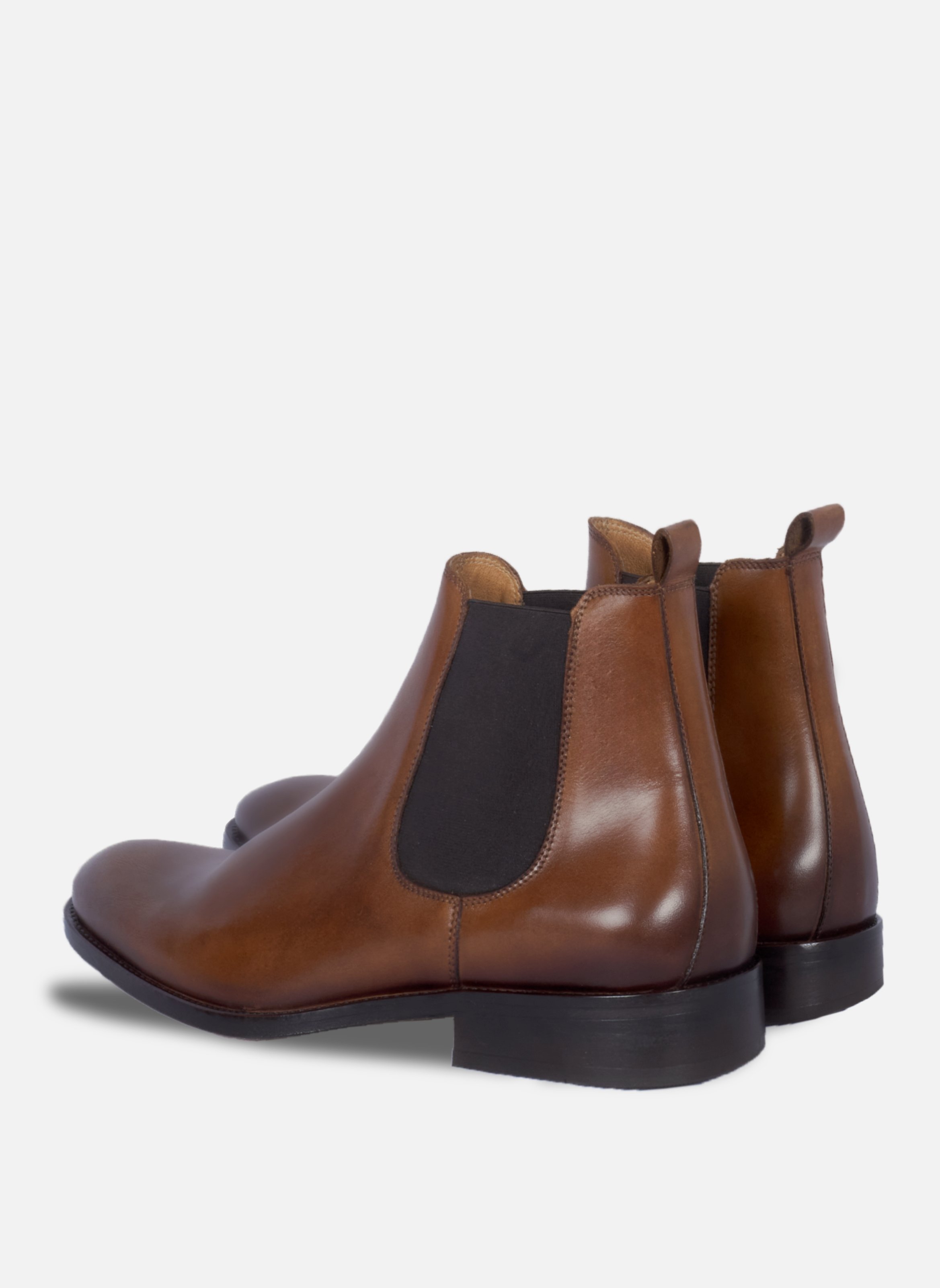 Chelsea boots martin cuir cognac JULES & JENN Marron