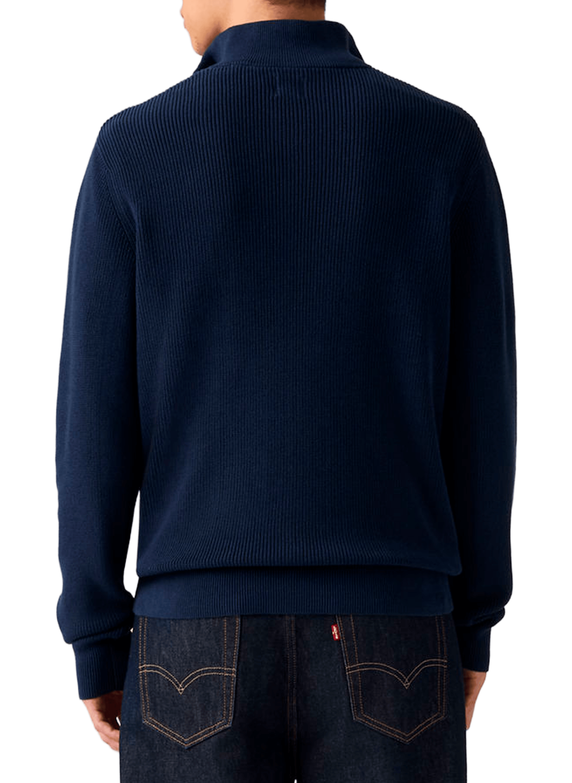 Zip-up high-neck cotton sweater LEVI'S Blue