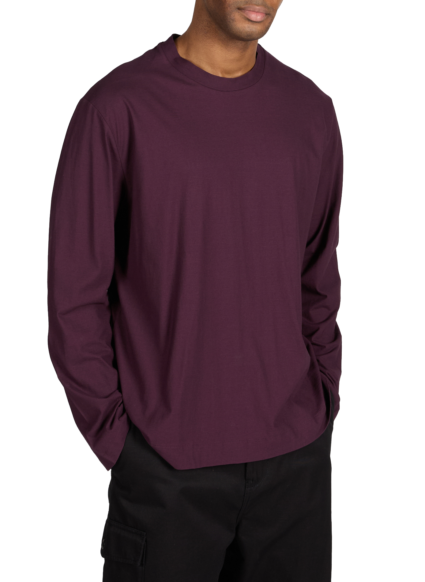 Solid color long-sleeve cotton t-shirt OUR LEGACY Purple
