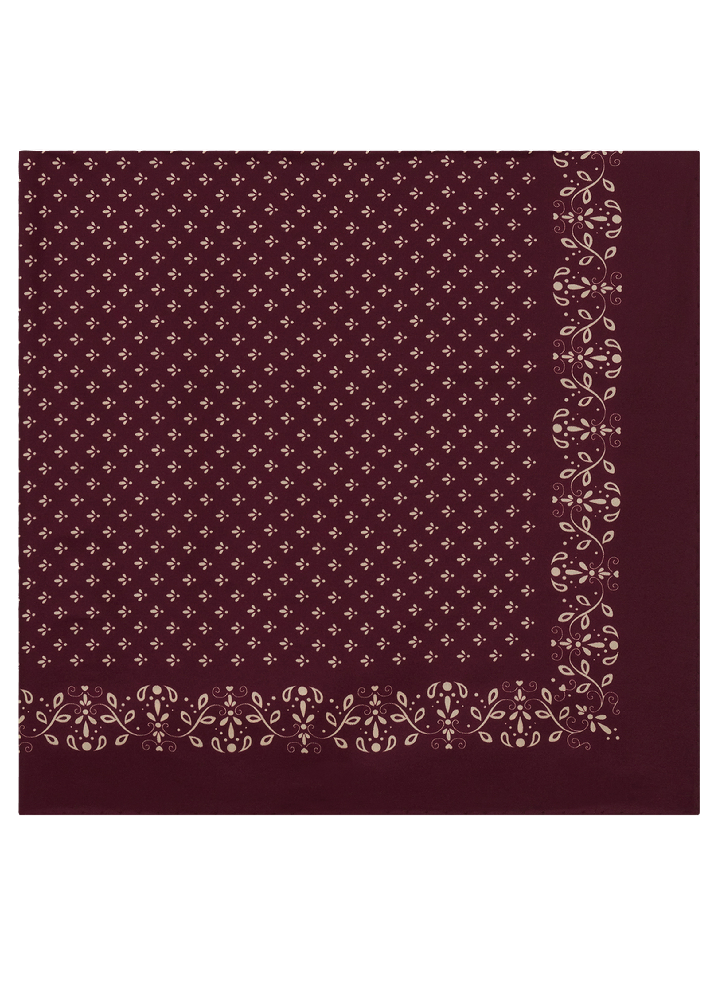 Carré imprimé en soie - felicia PABLO Rouge